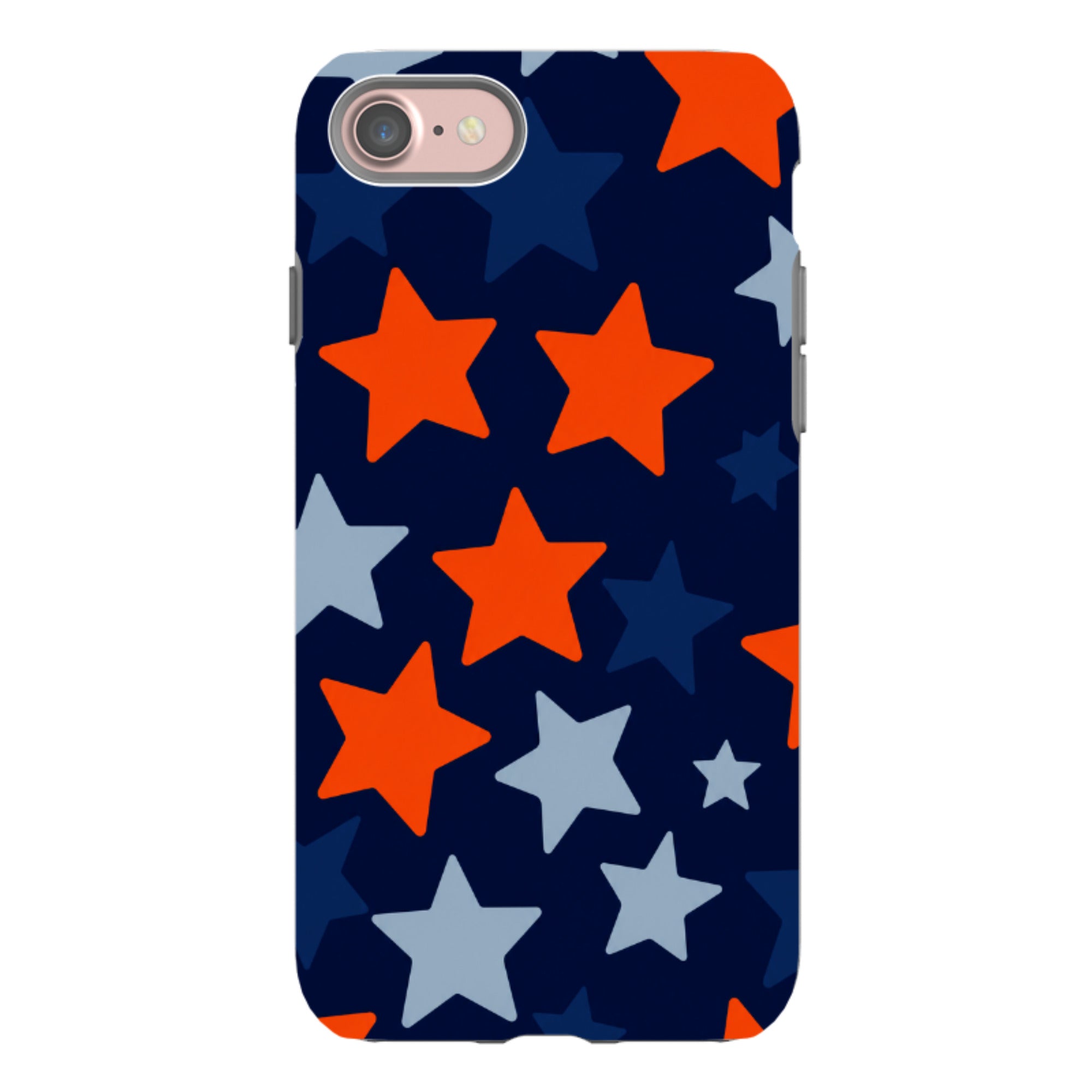 iPhone Tough Case - Navy Blue & Orange Star
