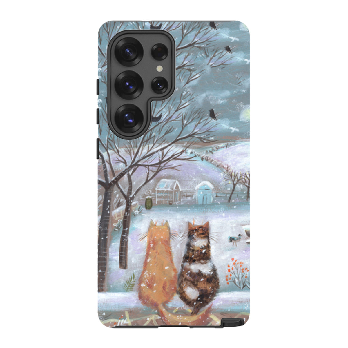 Samsung Tough Case - Winter Cottage Cats By Mary Stubberfield