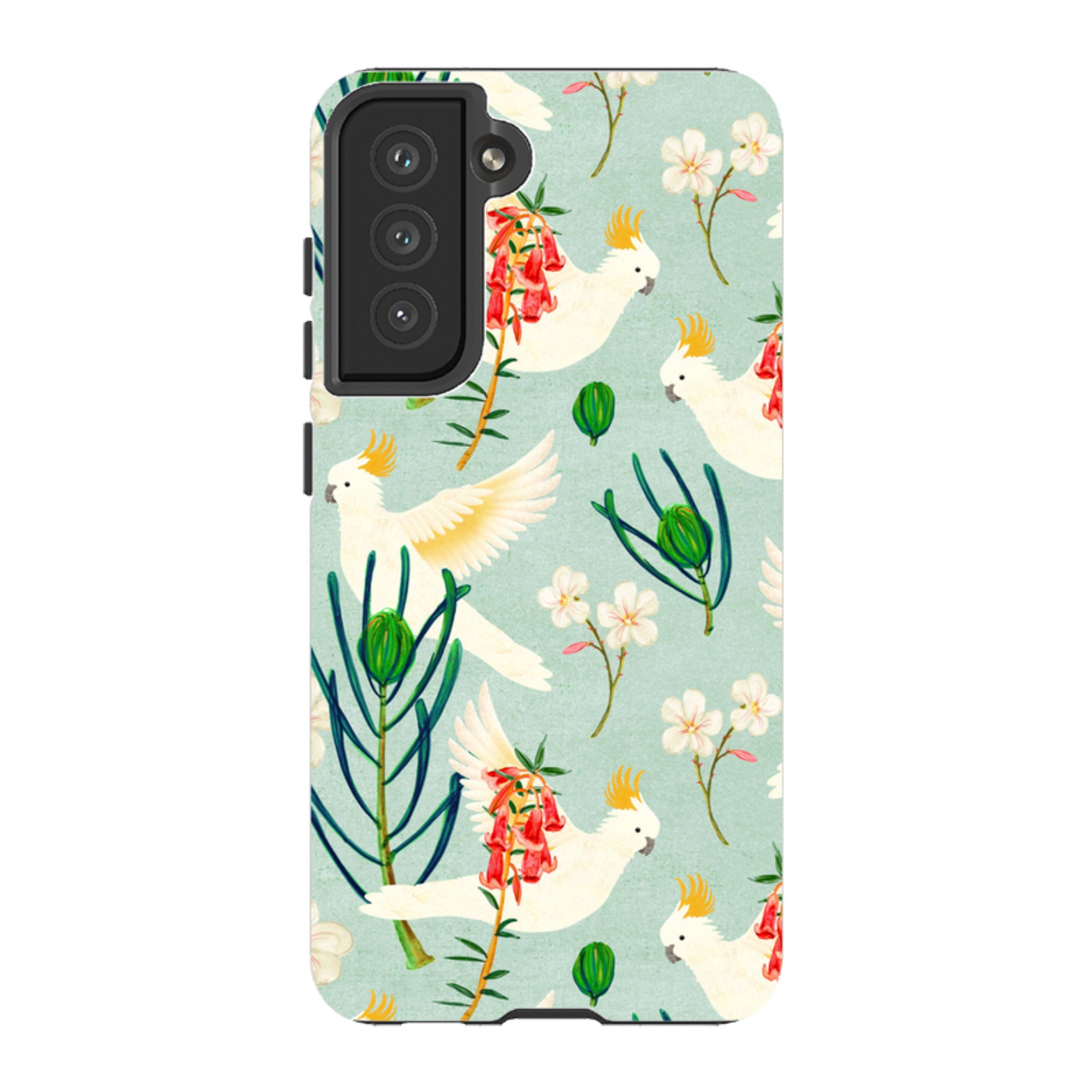 Samsung Tough Case - Cockatoo And Flowers By Katherine Quinn