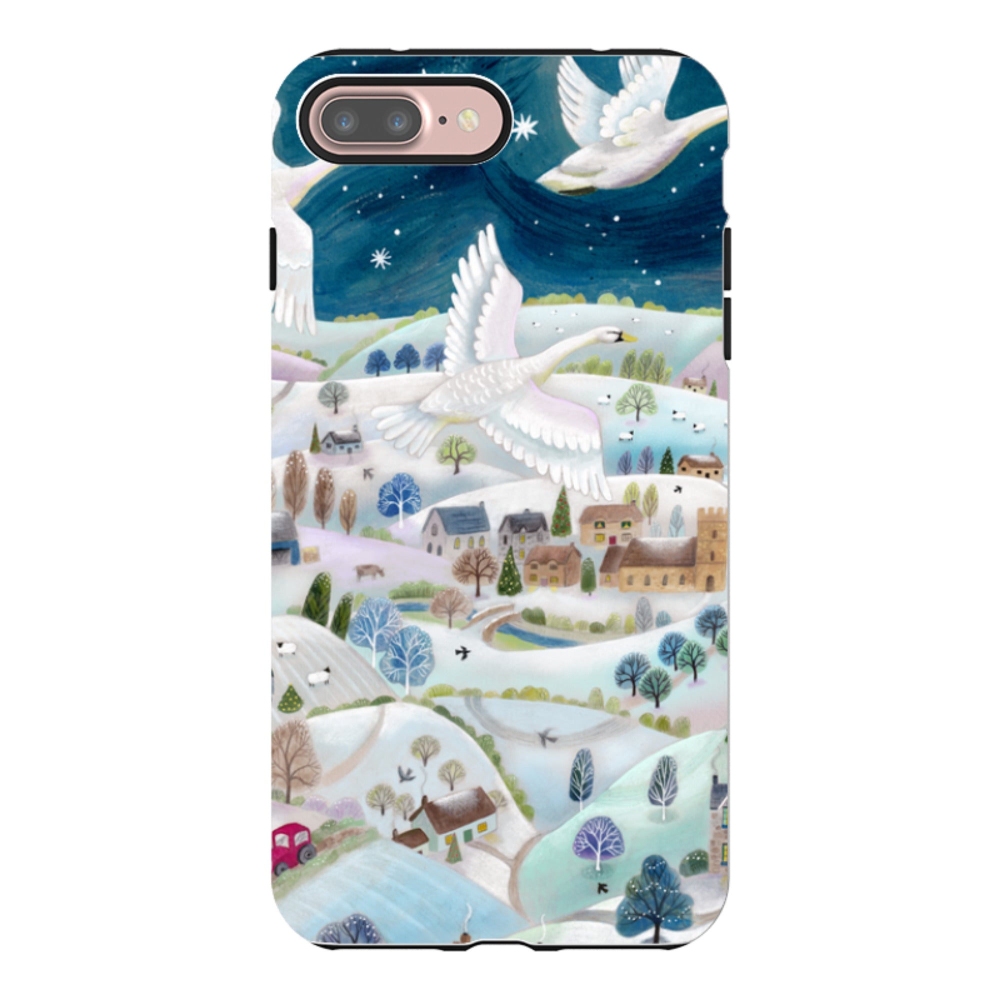 iPhone Tough Case - Winter Swans By Bex Parkin