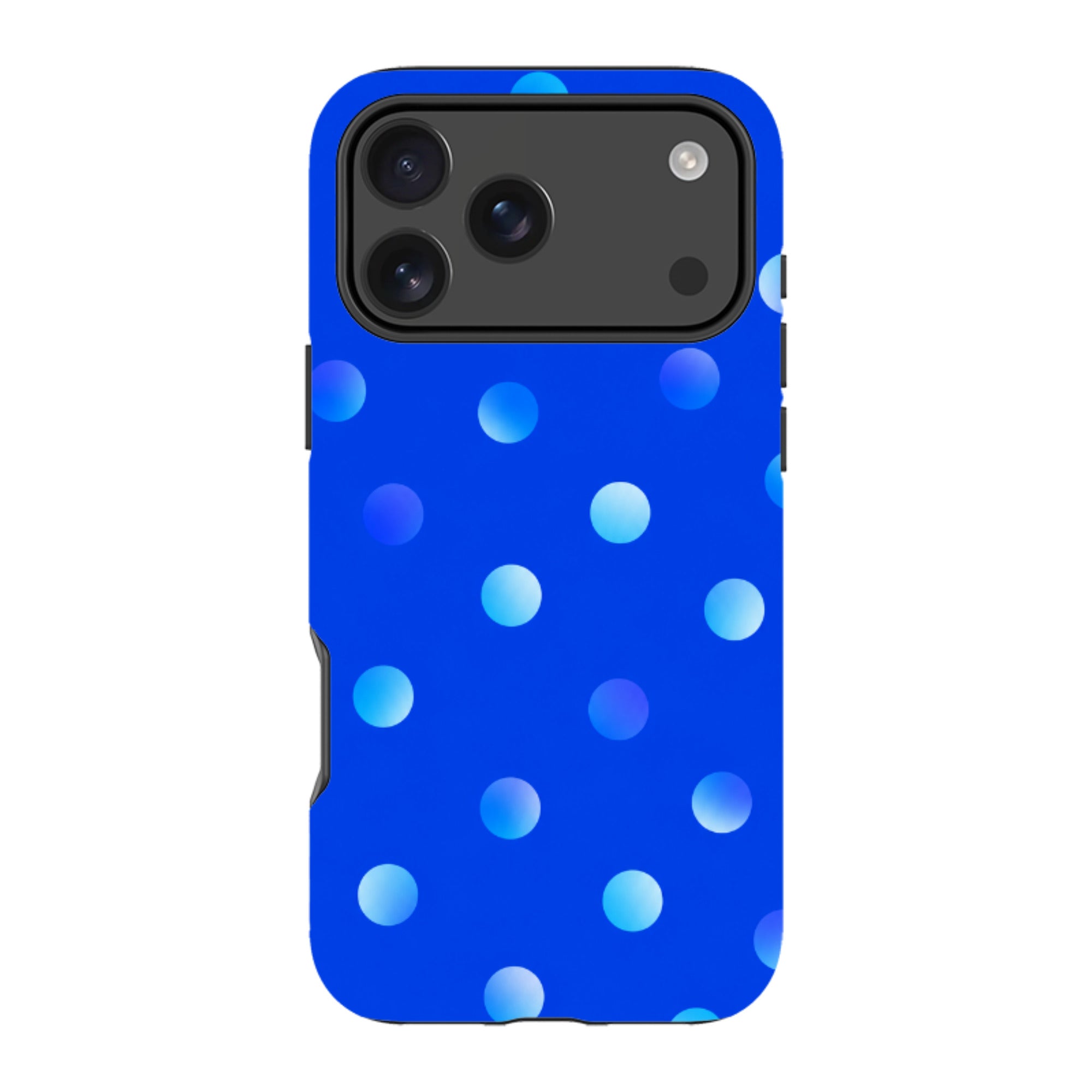 iPhone Tough Case - Blue Polka Dot