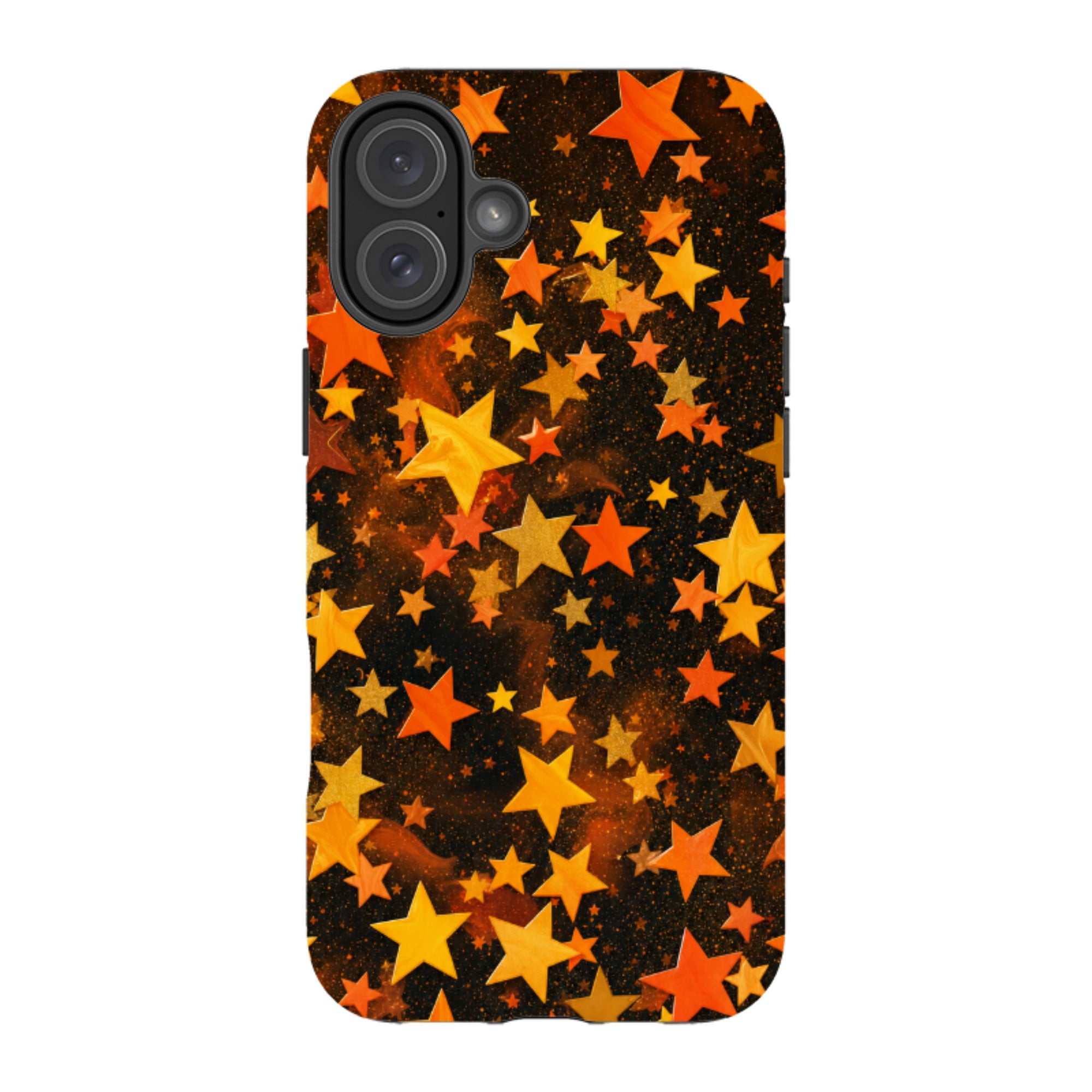 iPhone Tough Case - Orange Galaxy Star