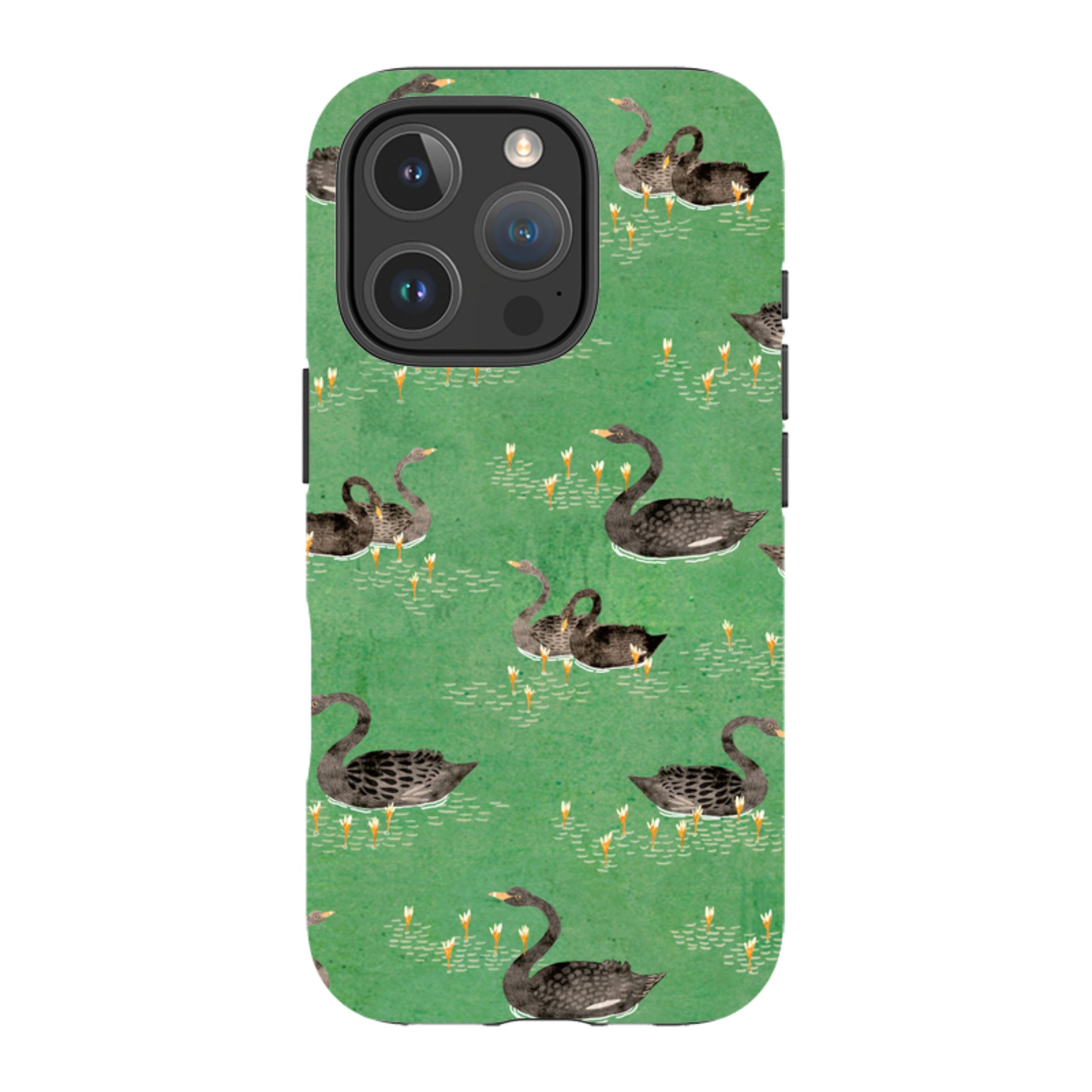 iPhone Tough Case - Swans Green By Katherine Quinn