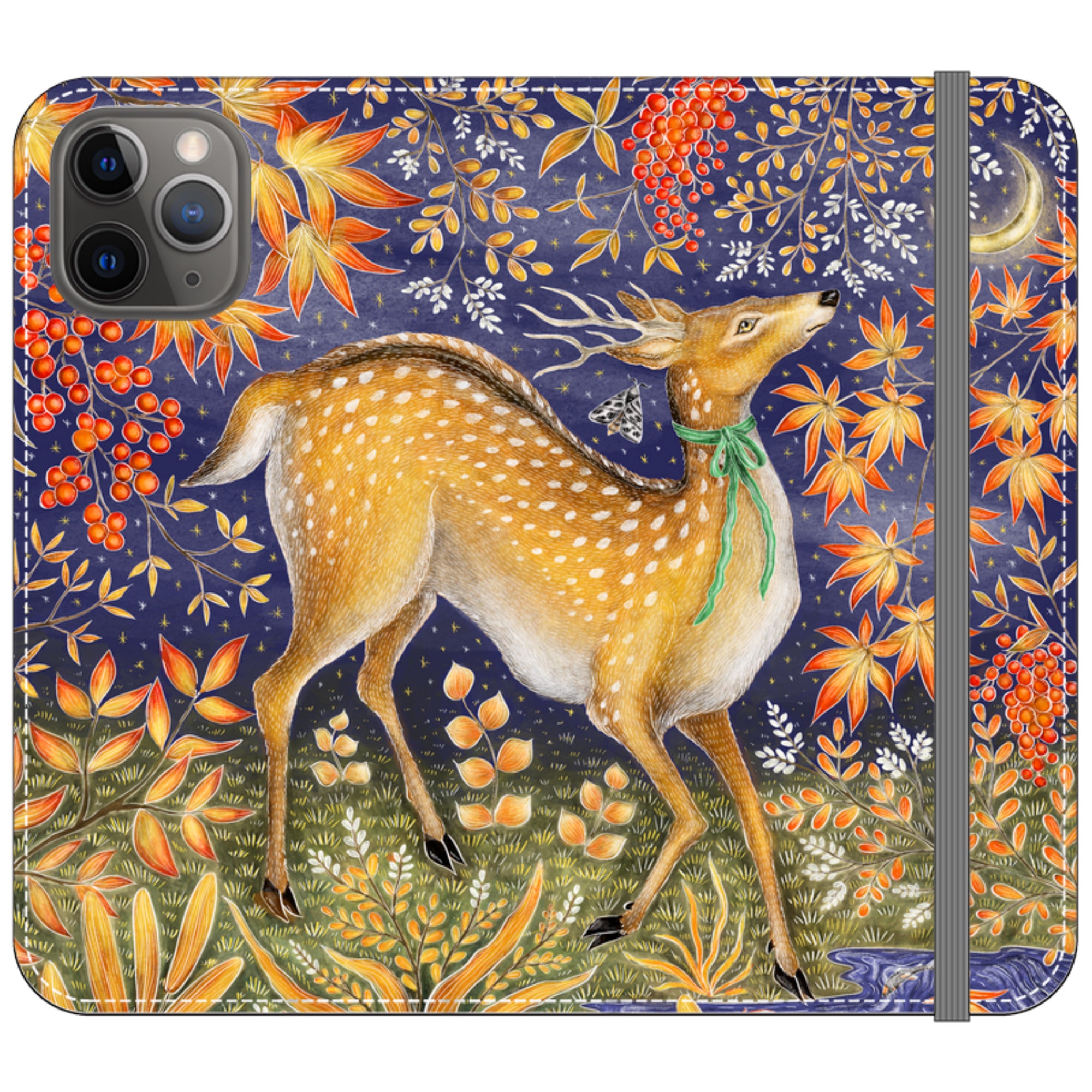 Autumn Deer Wallet Case By Catherine Rowe