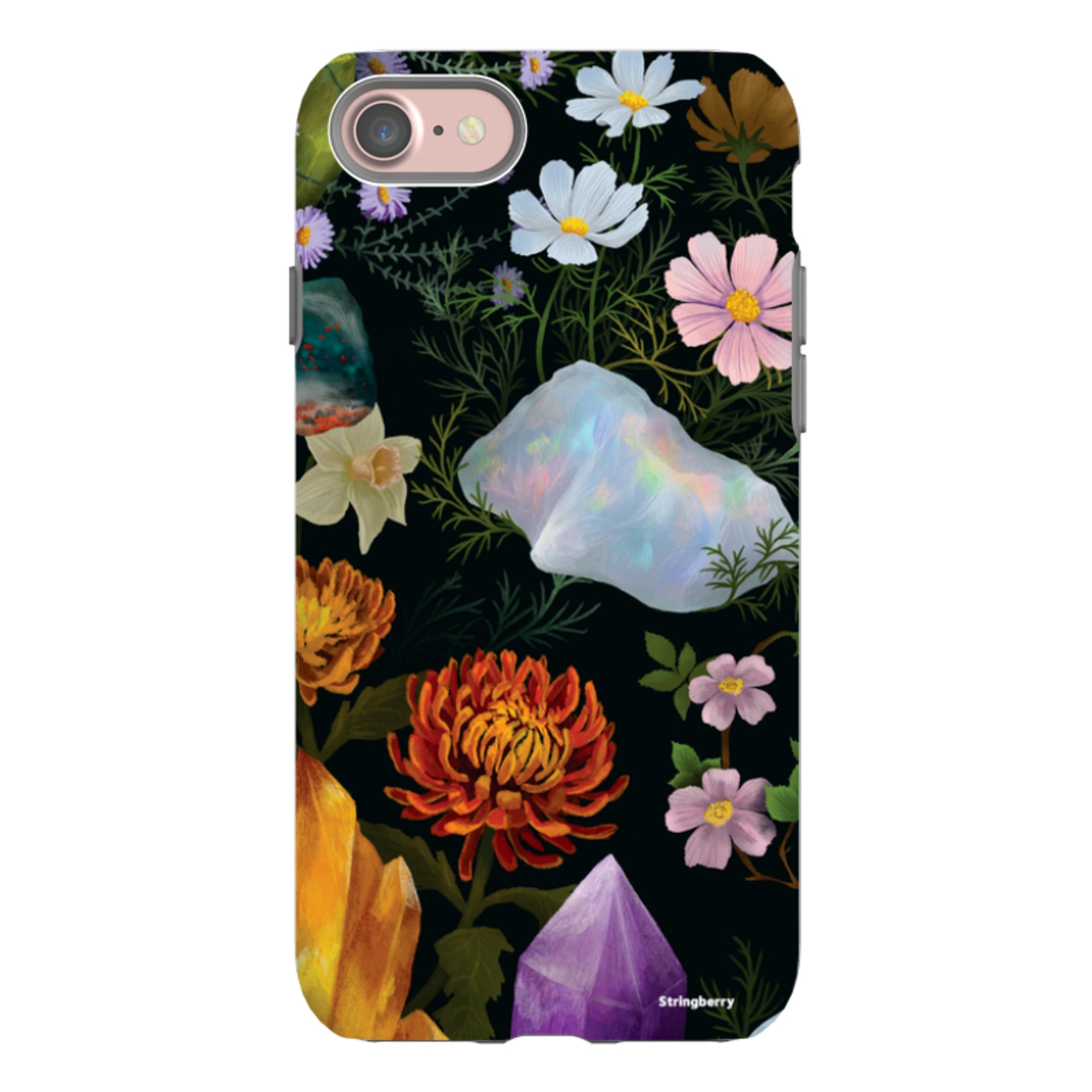 iPhone Tough Case - Crystal Flowers By Anna Stead