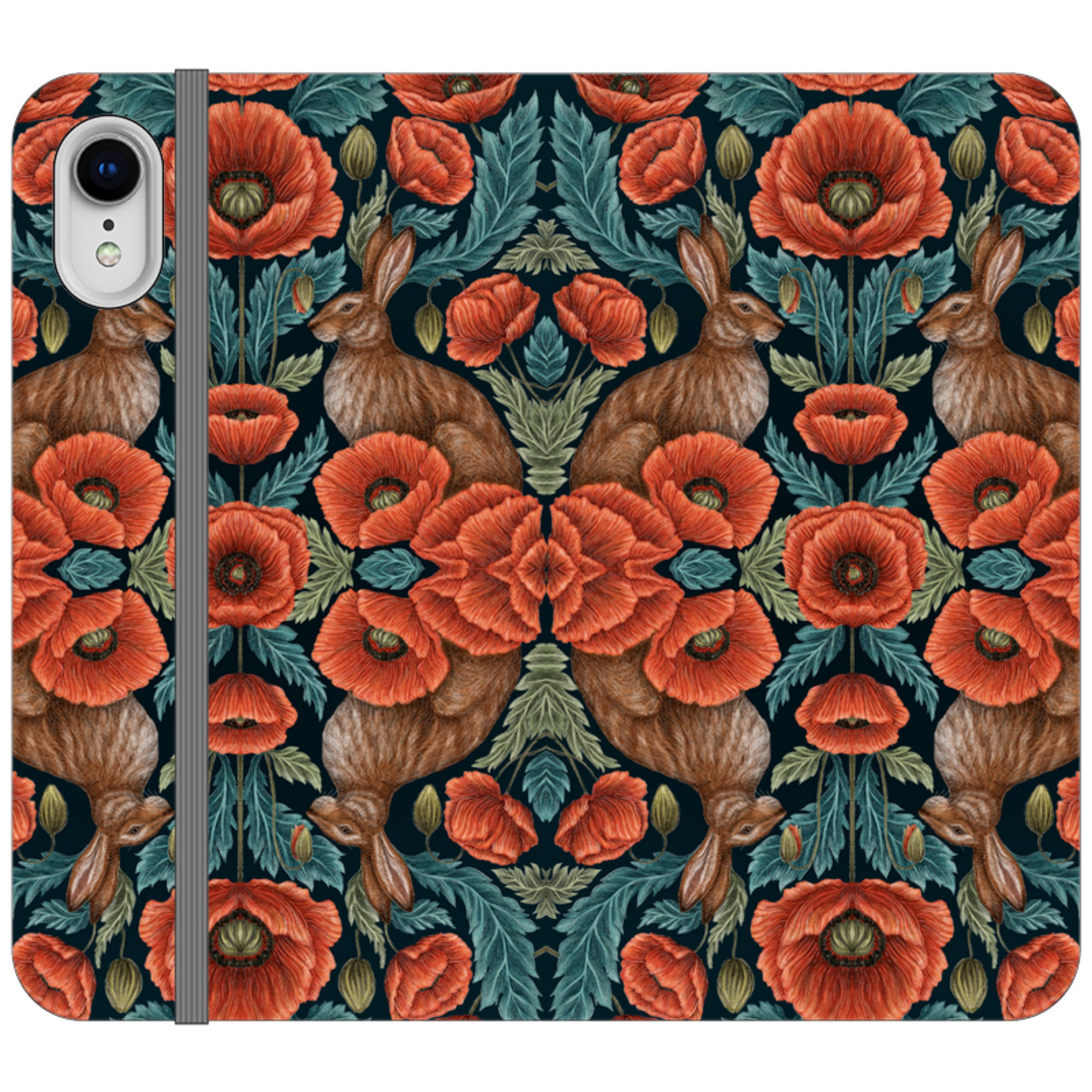 Poppy Red Wallet Case By Catherine Rowe