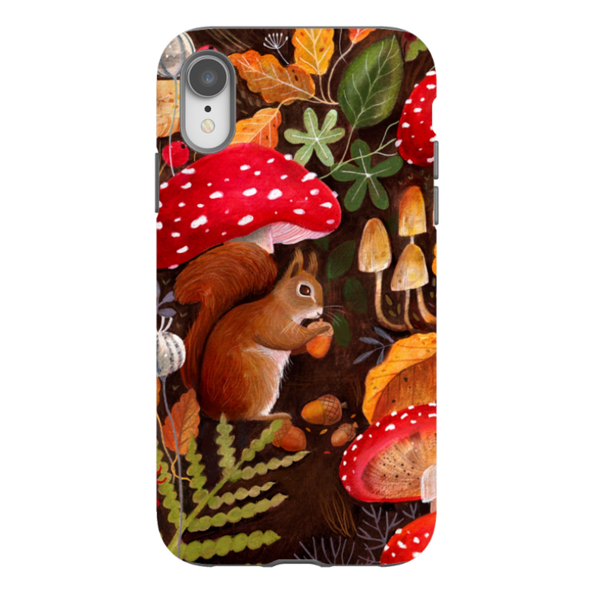 iPhone Tough Case - Squirrel Mushrooms By Bex Parkin