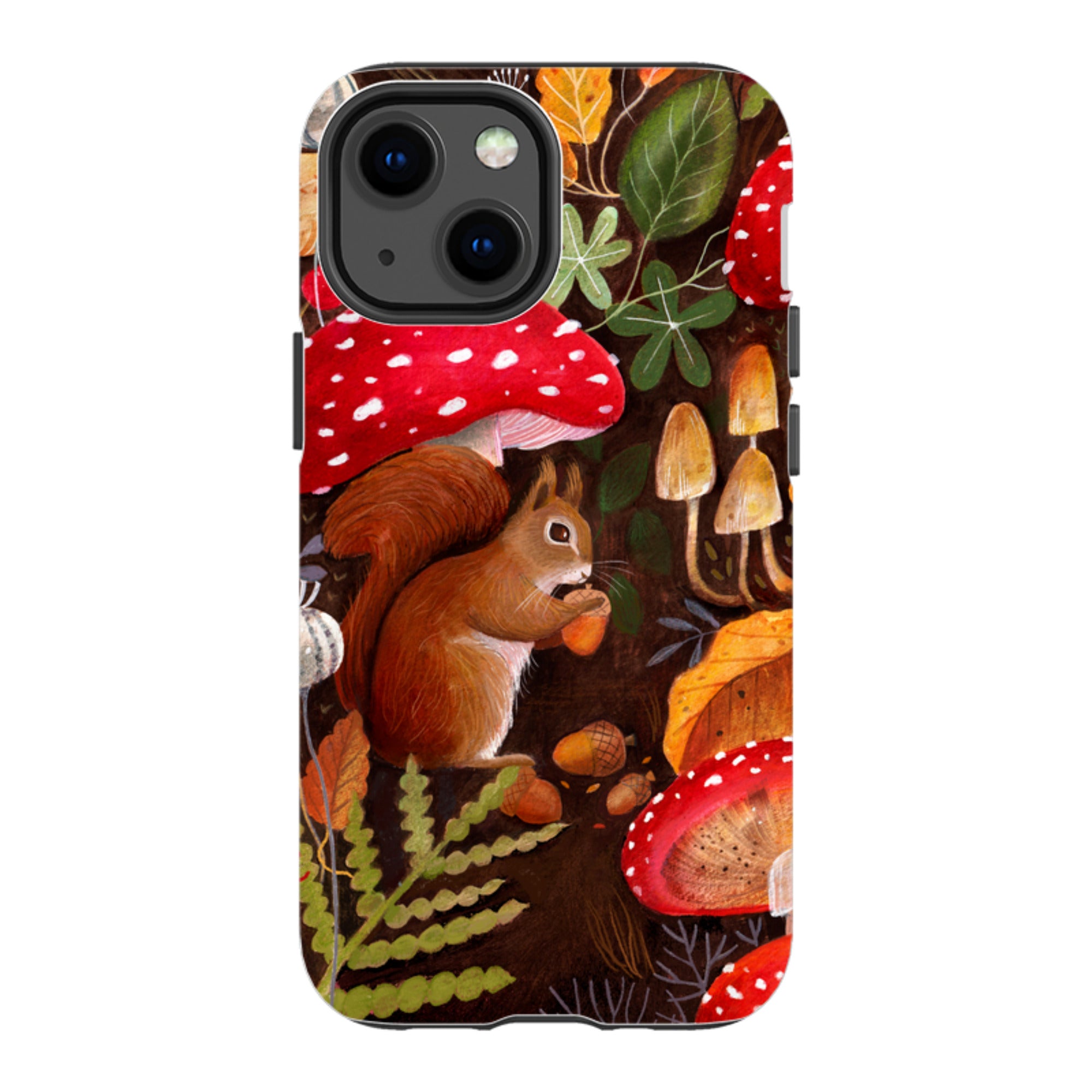 iPhone Tough Case - Squirrel Mushrooms By Bex Parkin