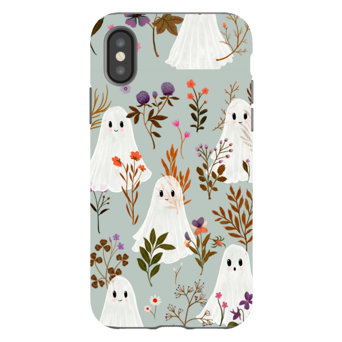 iPhone Tough Case - Ghost in the Garden - Dusty Gourd By Katherine Quinn