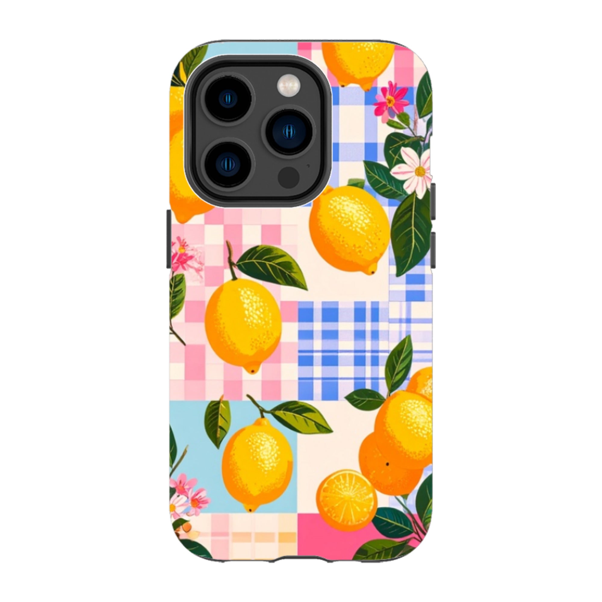 iPhone MagSafe Tough Case - Lemons and Checks