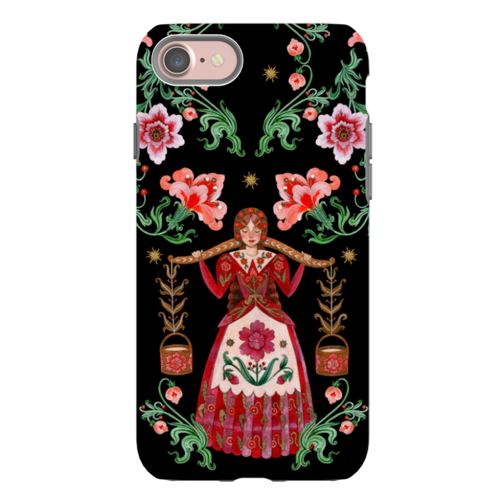 iPhone Tough  Case - Eight Maids A Milking By Maria Matos