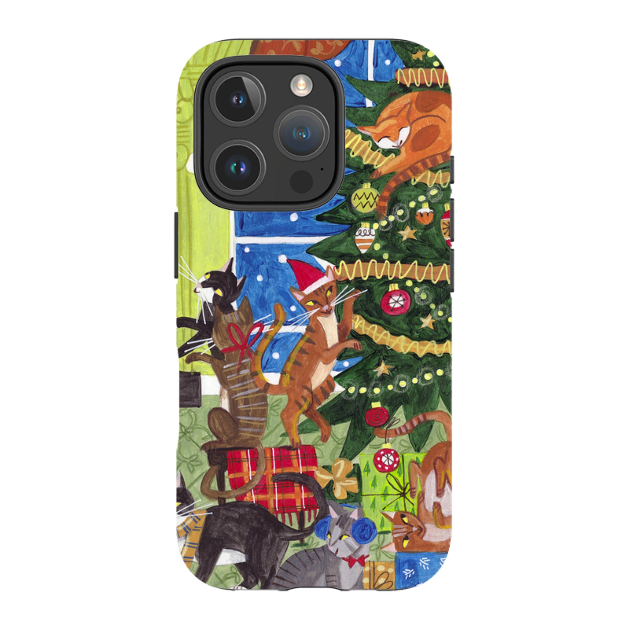 iPhone Tough Case - Christmas Cats By Caroline Bonne Muller