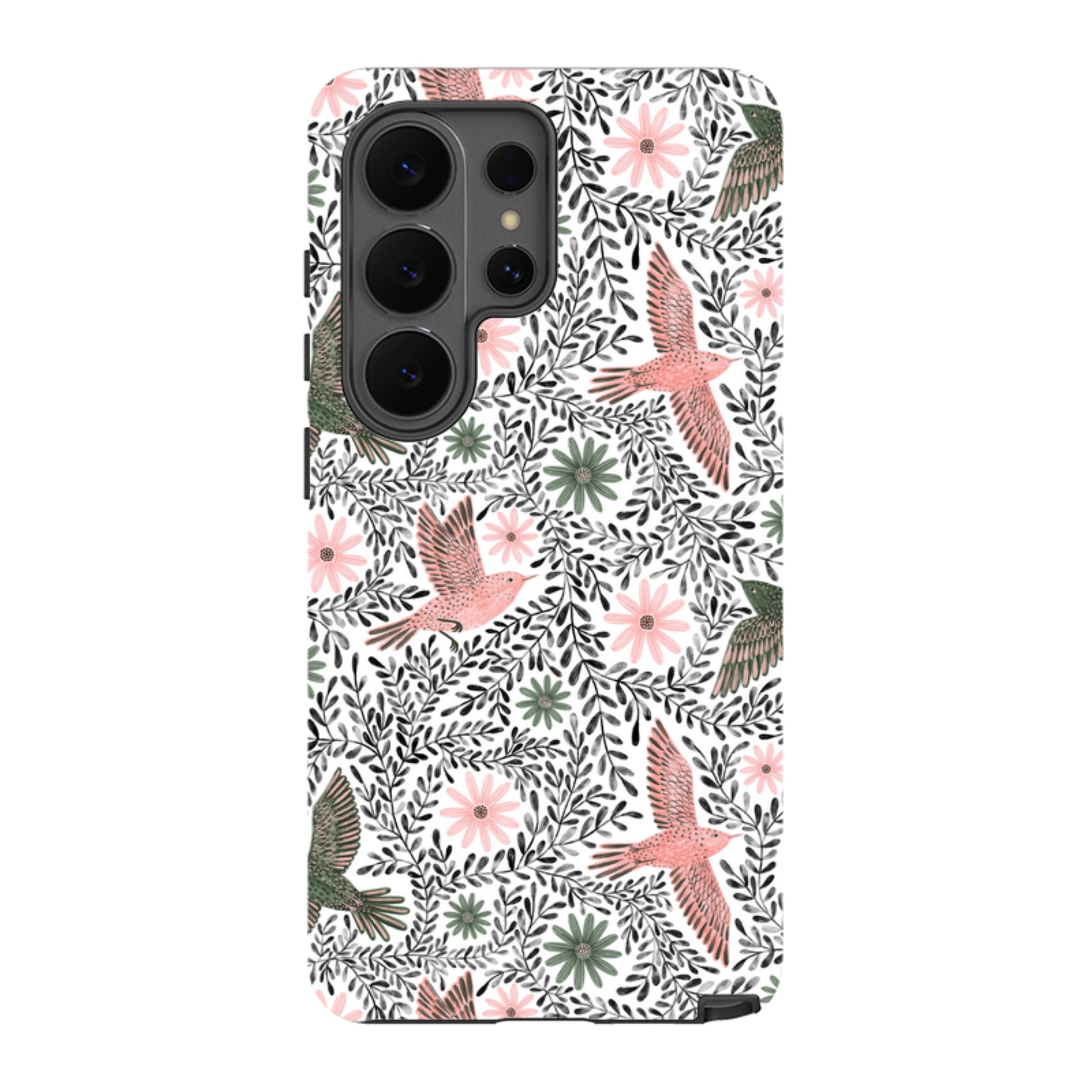 Samsung Tough Case - Bird Pattern Black By Lee Foster Wilson