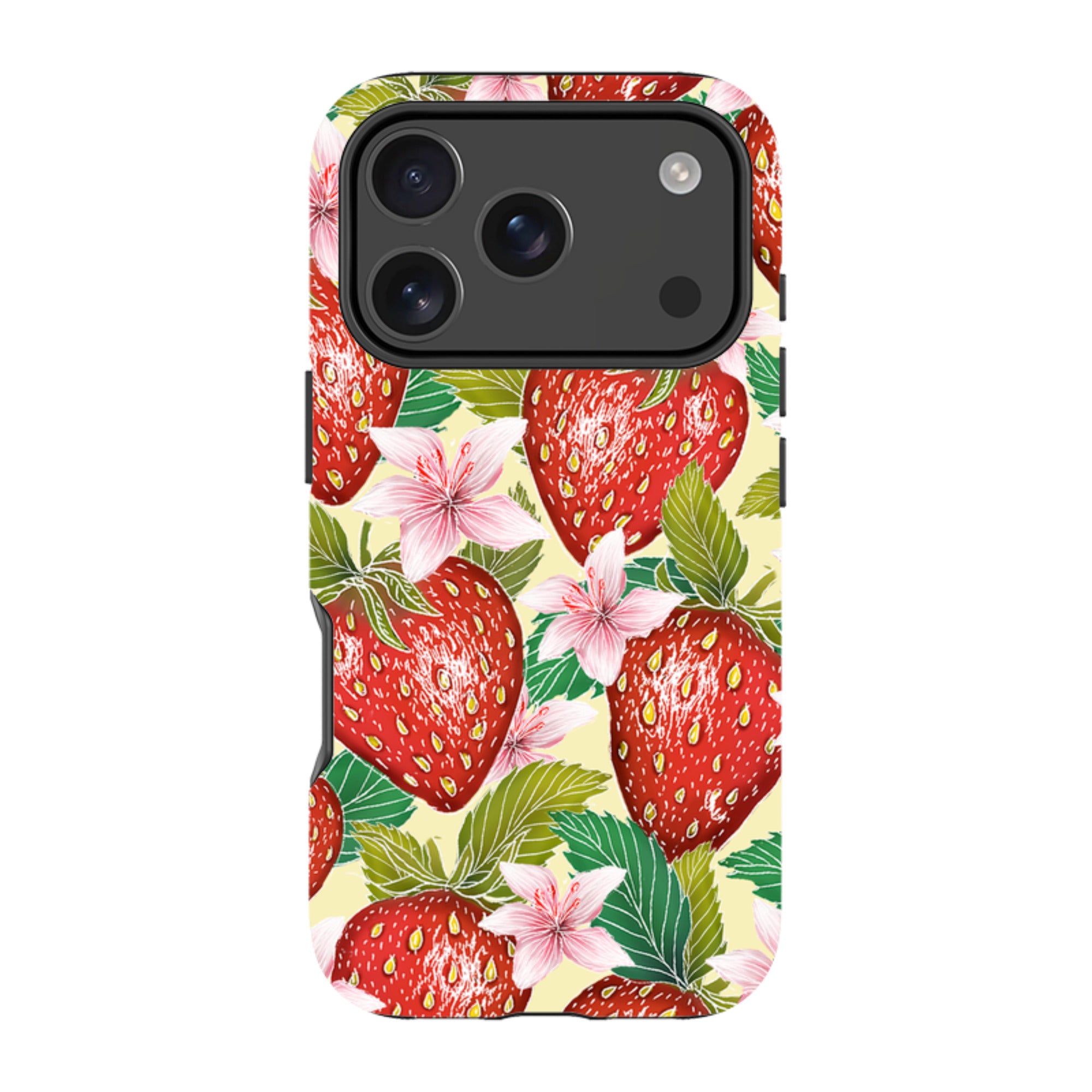 iPhone MagSafe Tough Case -  Yellow Strawberries By Catherine Rowe
