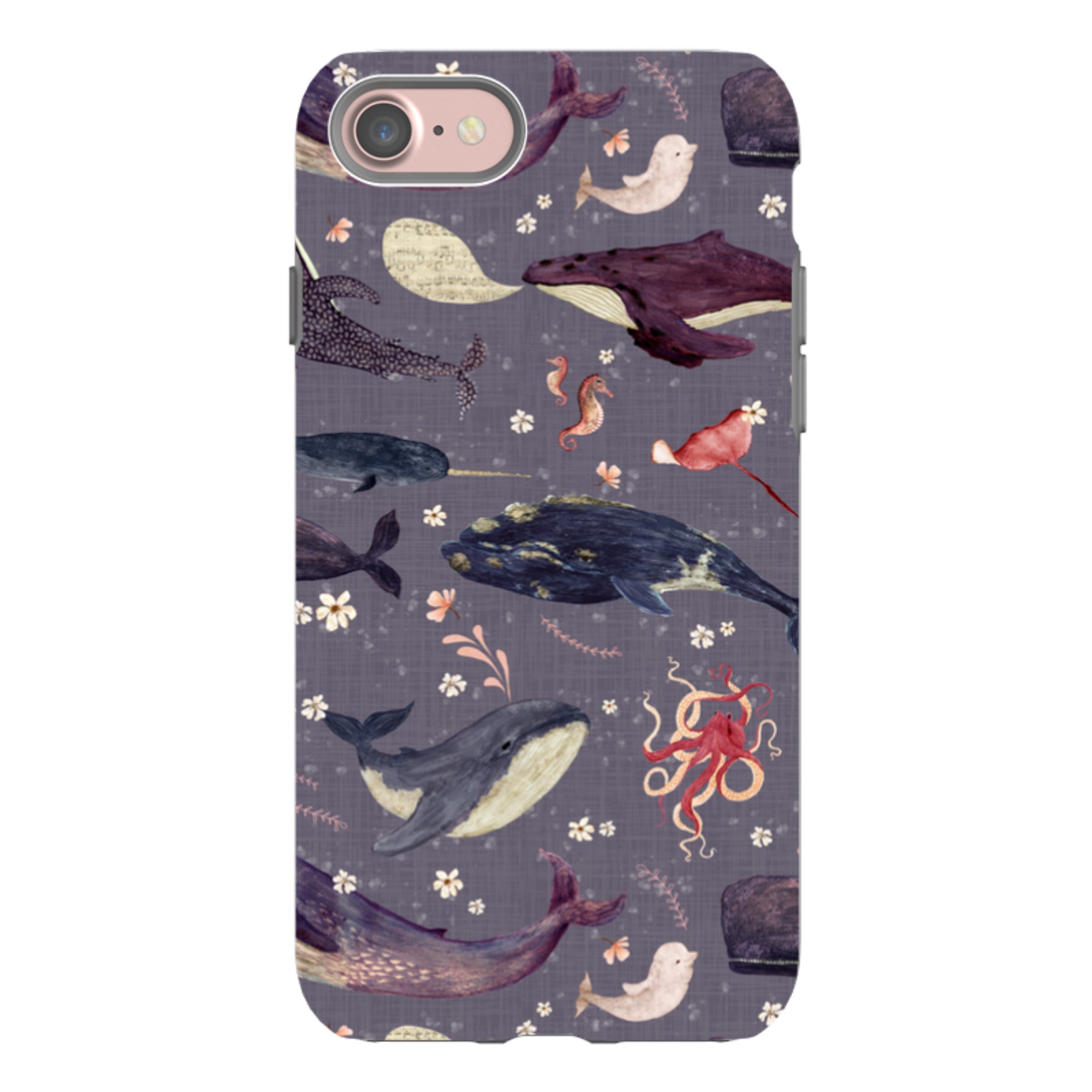 iPhone Tough Case - Whale Song Lavender By Katherine Quinn