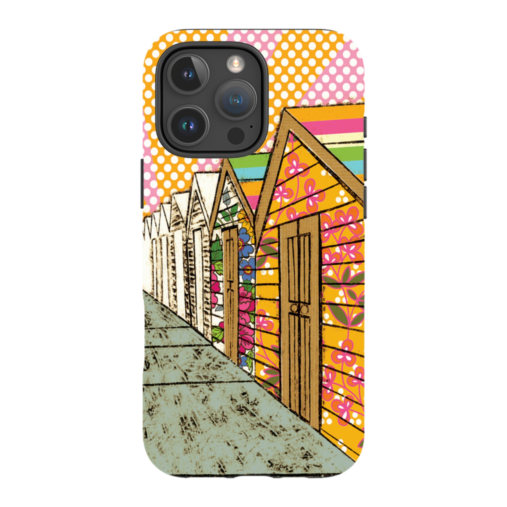 iPhone Tough Case - Beach Huts By Amelia Bowman