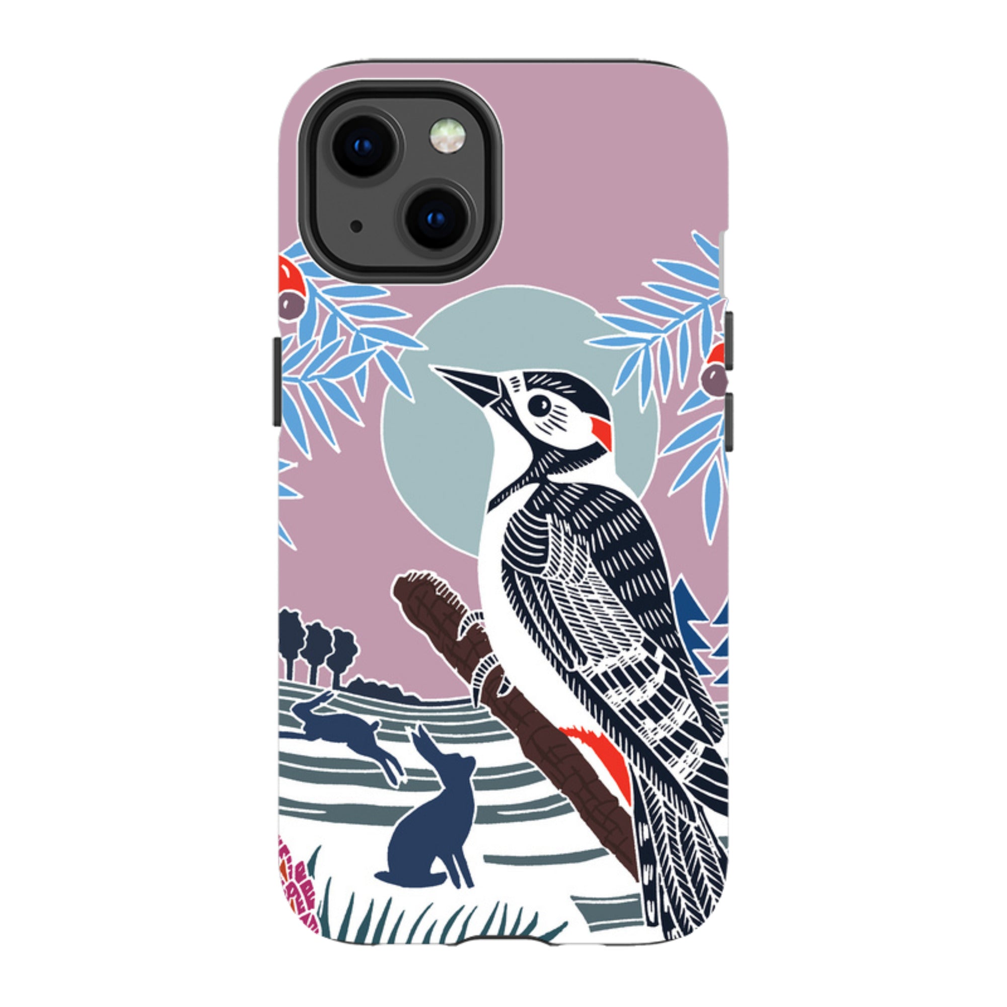 iPhone Tough Case - Woodpecker Pale By Kate Heiss