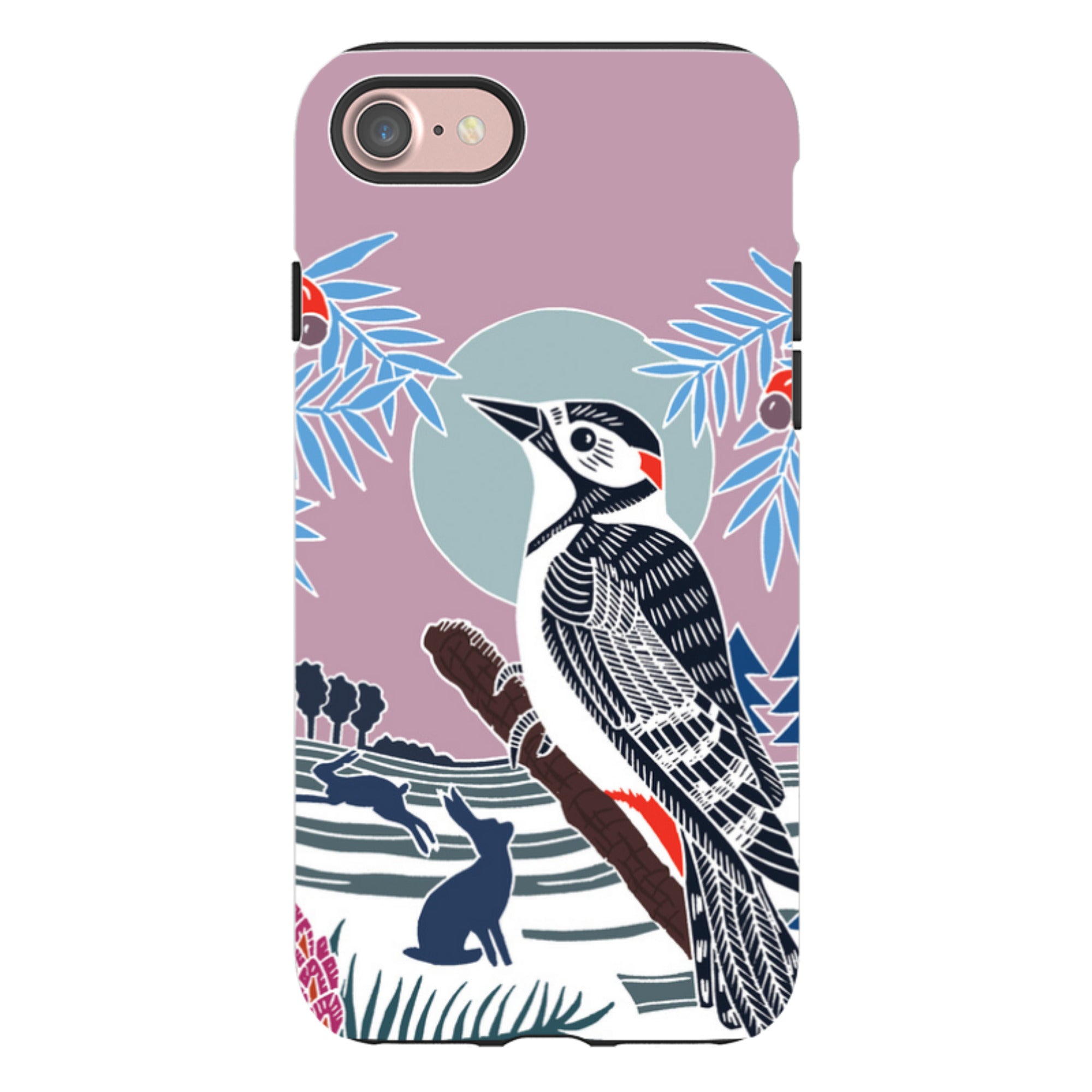 iPhone Tough Case - Woodpecker Pale By Kate Heiss