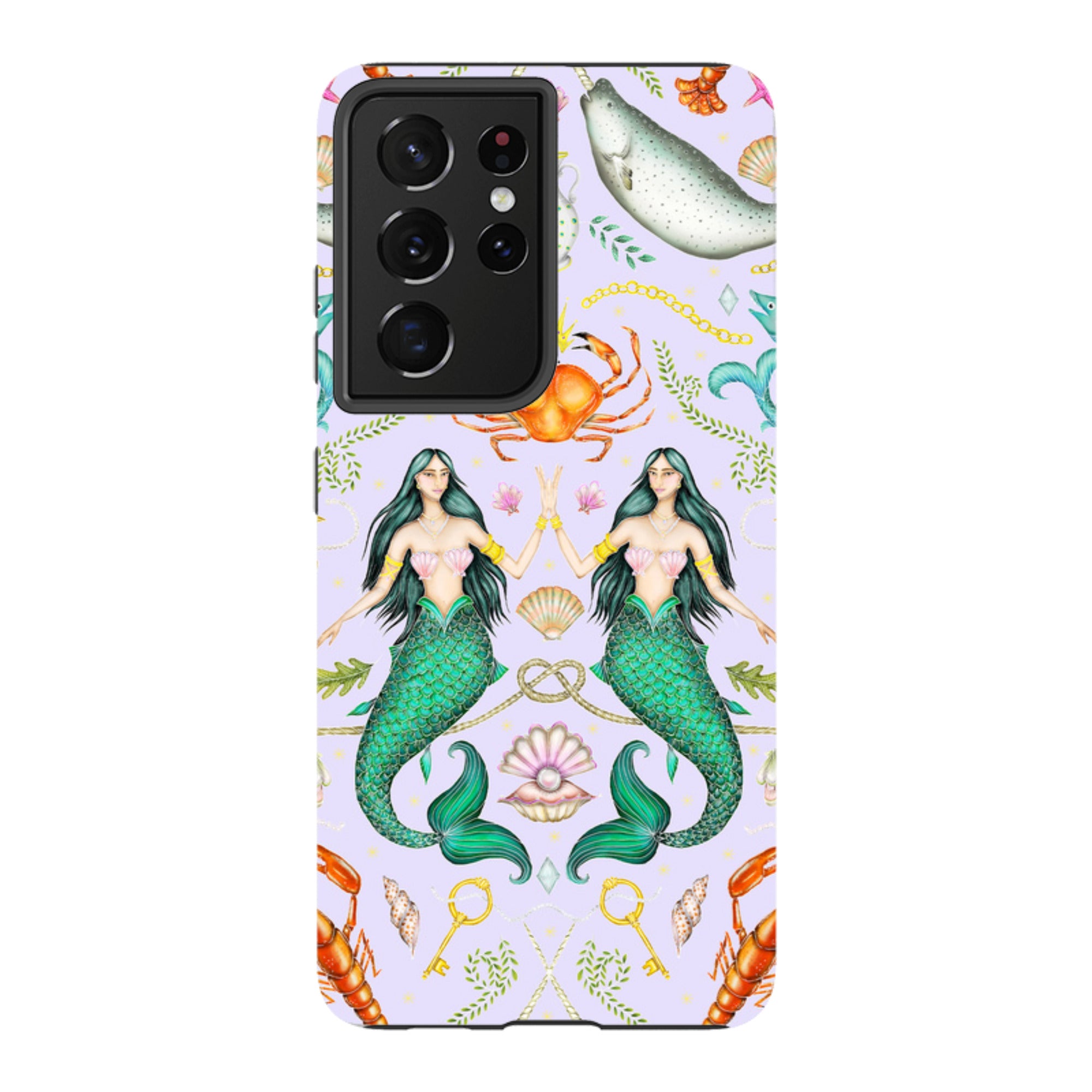 Samsung Tough Case - Tritons Treasure Lilac By Catherine Rowe