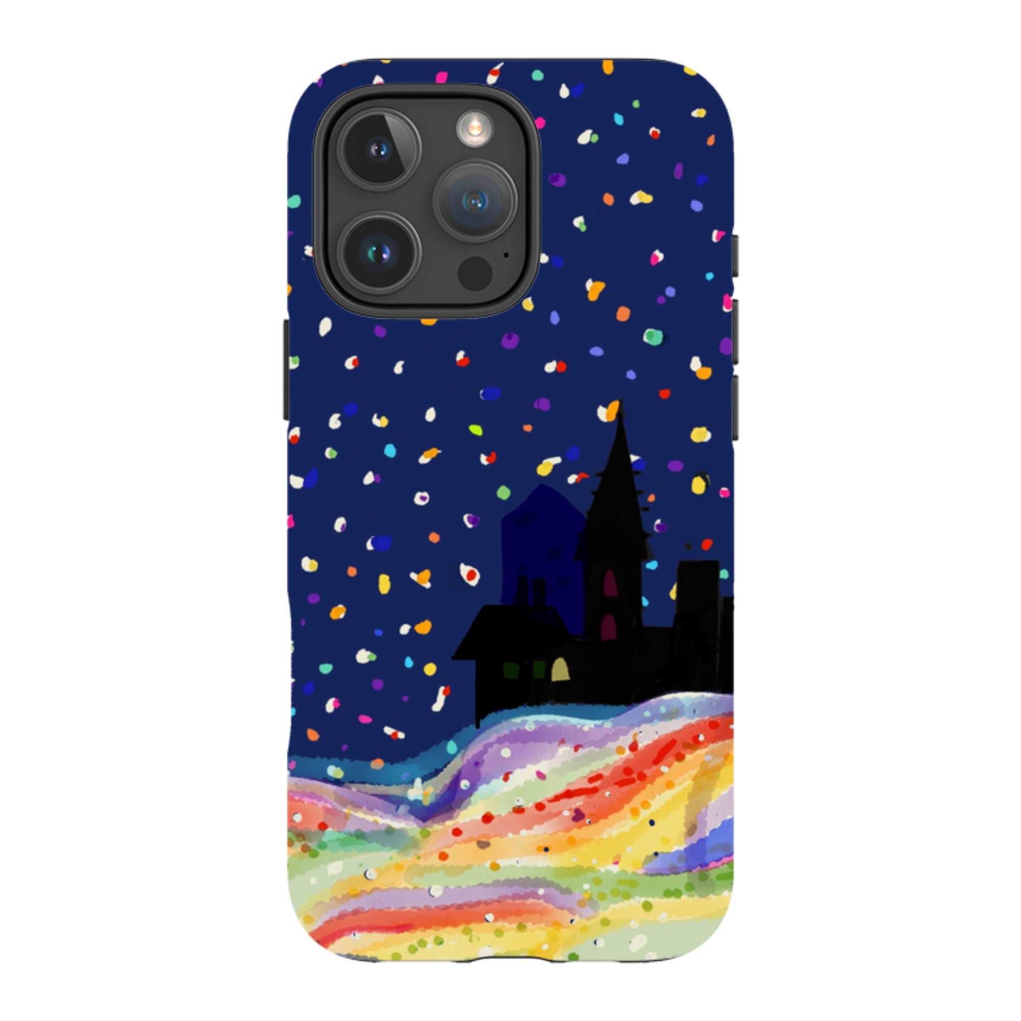 iPhone Tough Case - Rainbow Snow By Sarah Campbell