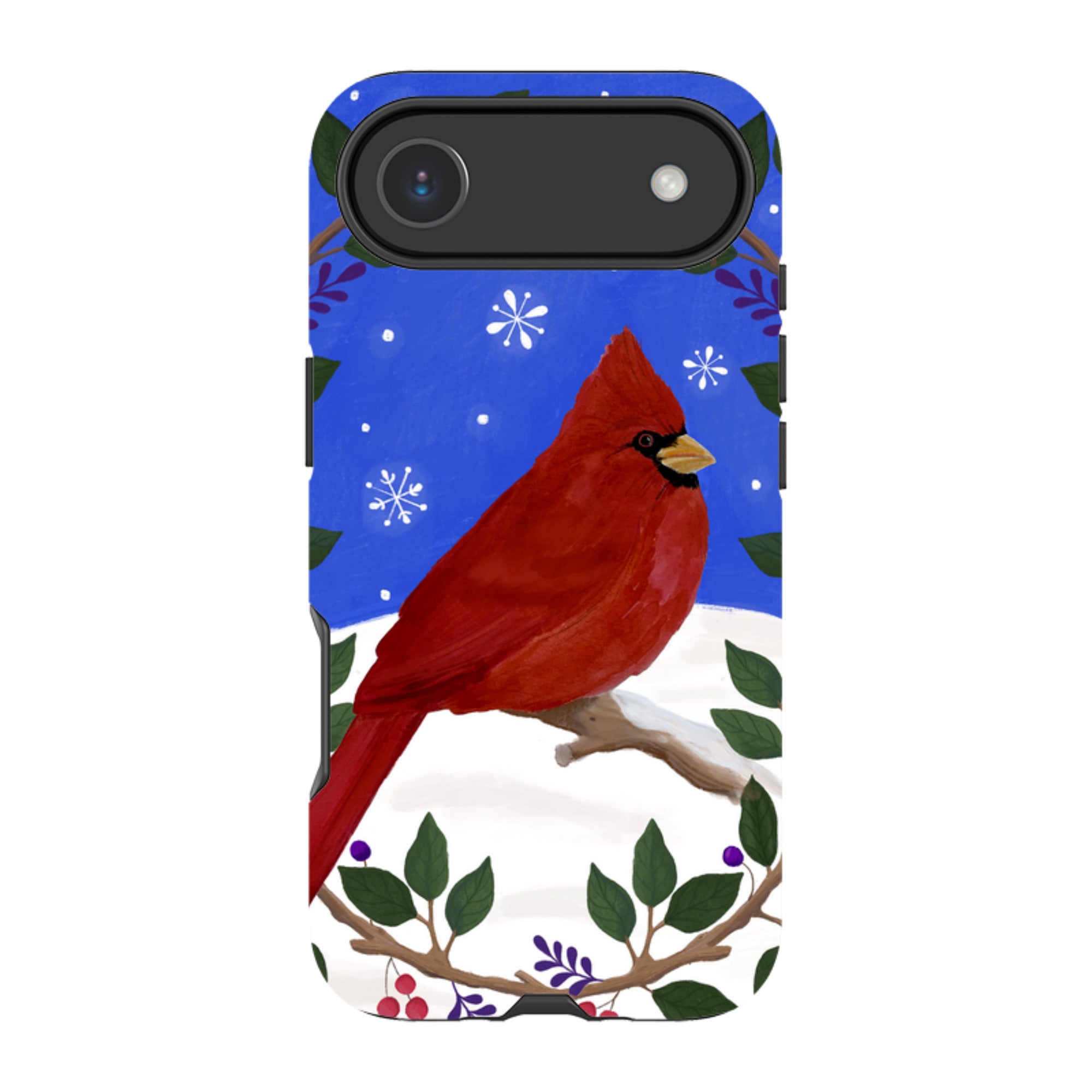 iPhone Tough Case - Cardinal Wreath By Bex Parkin