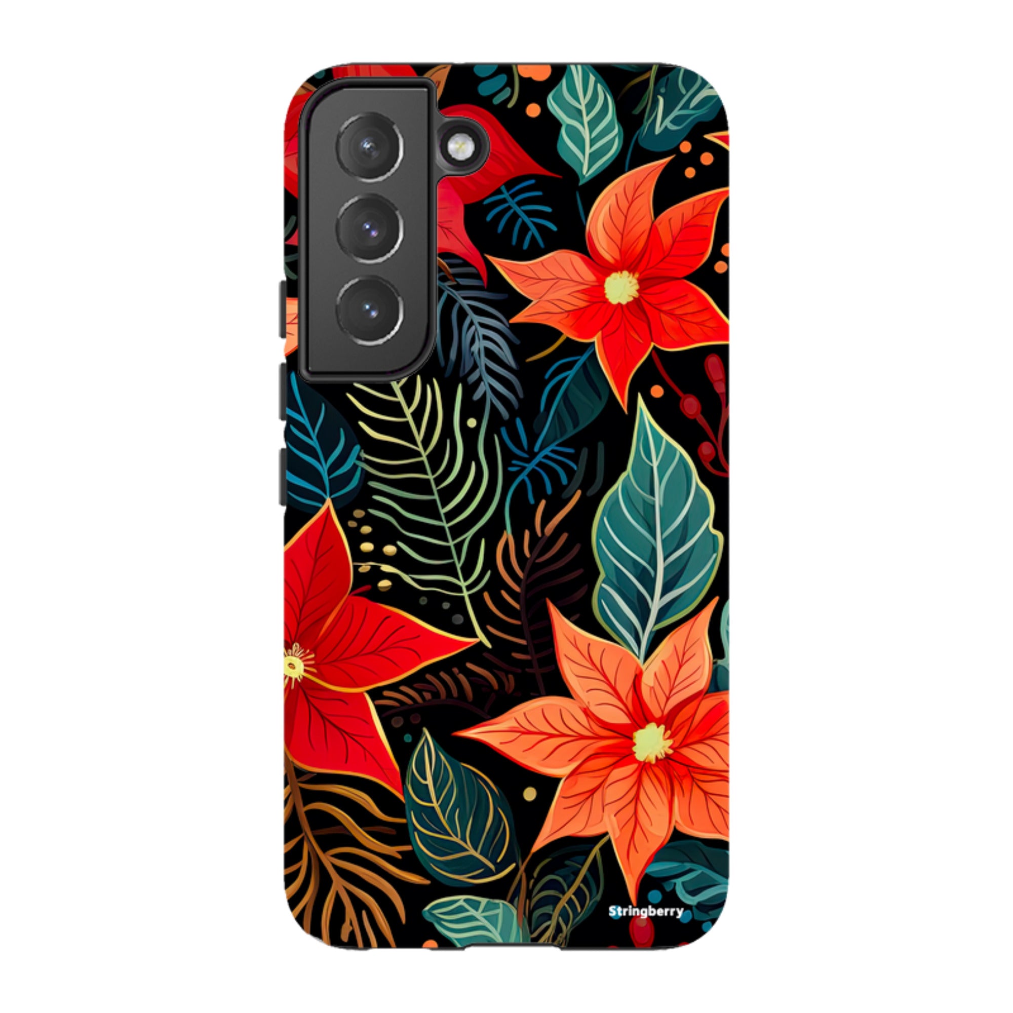 Samsung Tough Case -Red Winter Floral