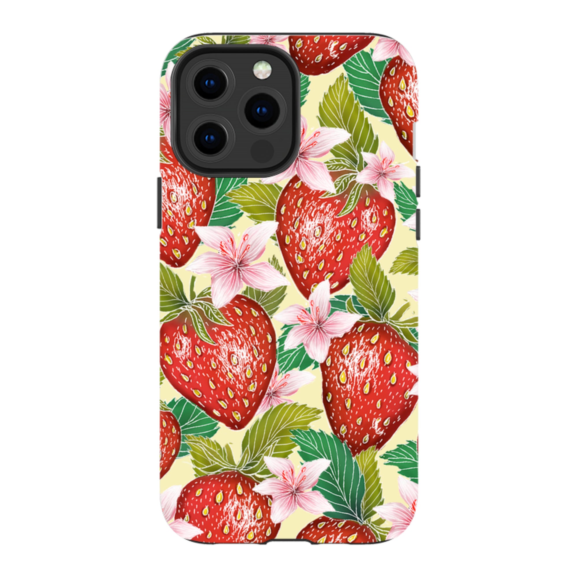 iPhone MagSafe Tough Case -  Yellow Strawberries By Catherine Rowe