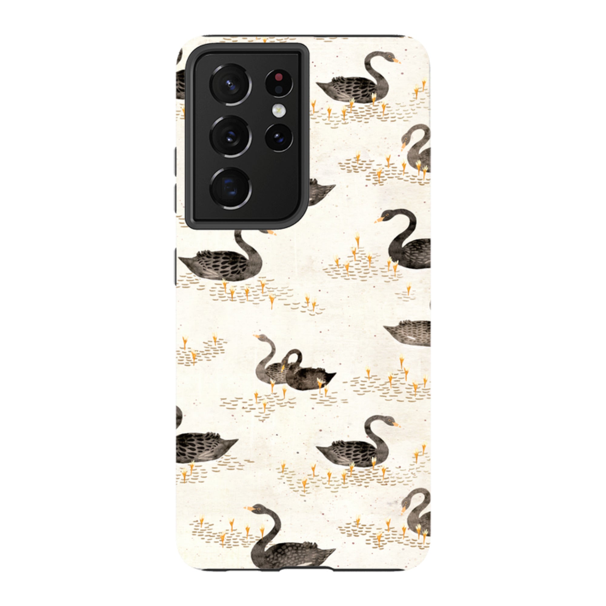 Samsung Tough Case - Swans Cream By Katherine Quinn