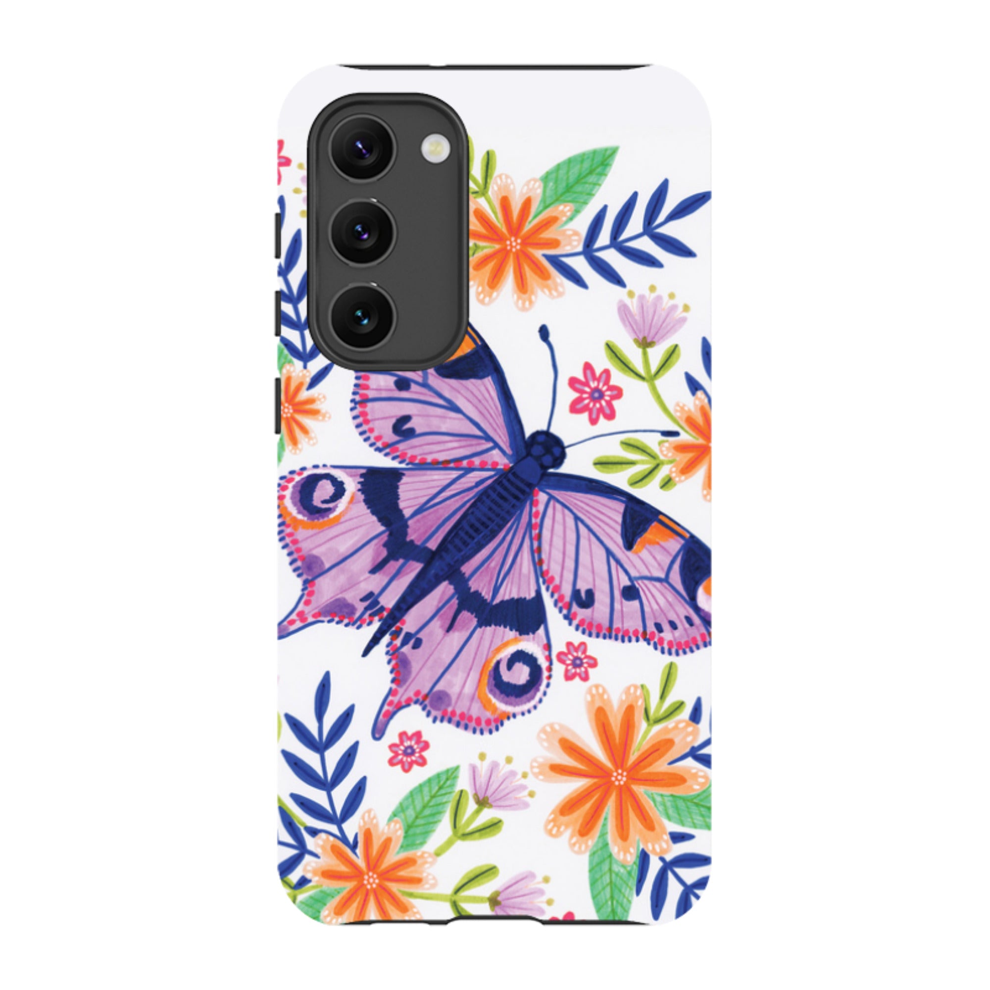 Samsung Tough Case - Floral Lilac Butterfly By Lee Foster Wilson
