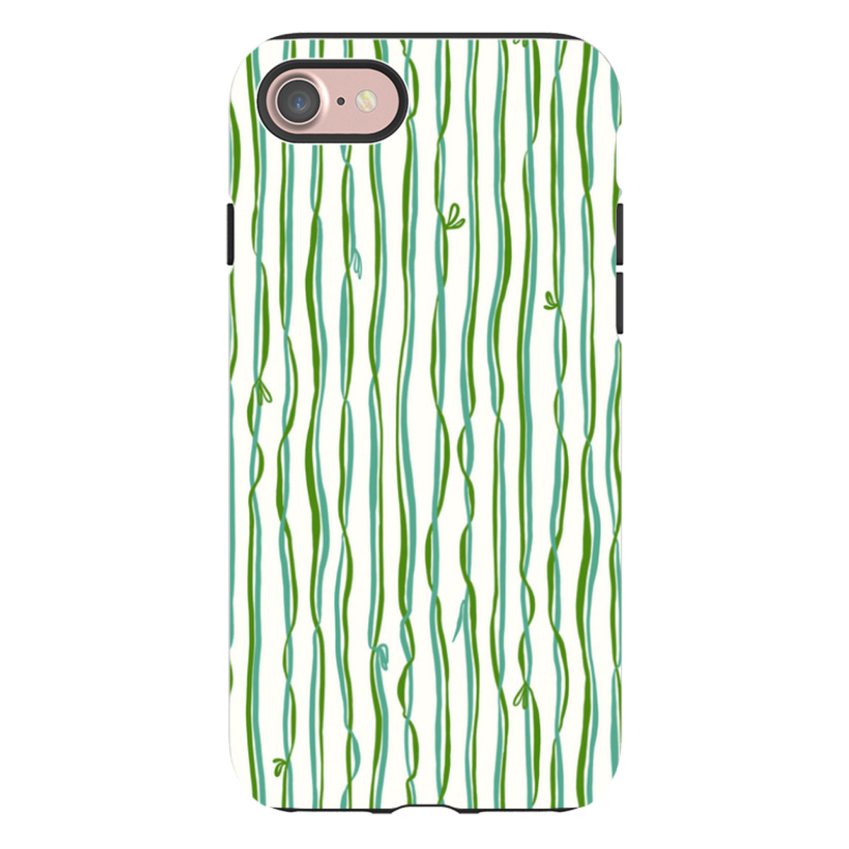 iPhone Tough Case - Ribbons blue and green By Katherine Quinn