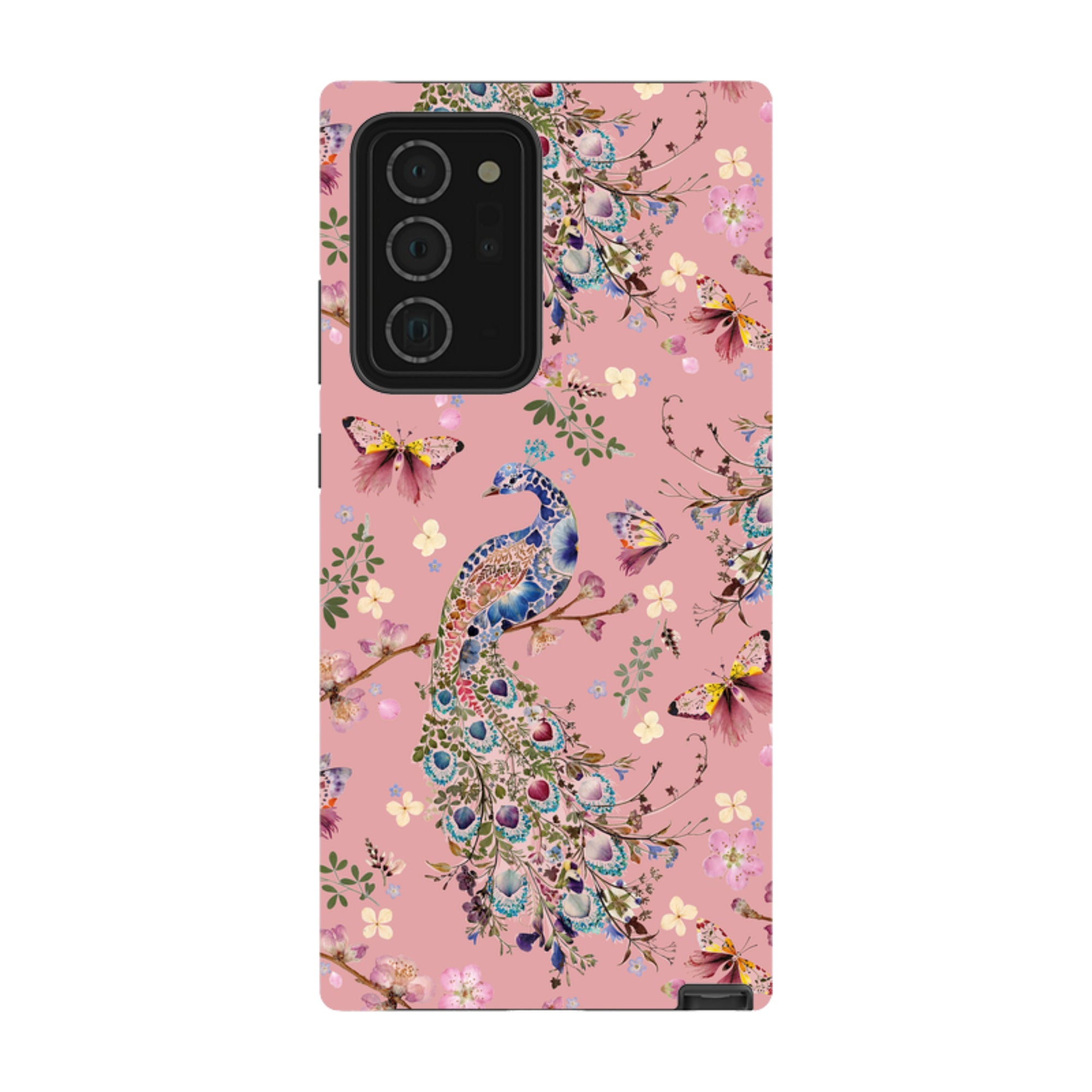 Samsung Tough Case - Peacock and Cherry Blossoms Lupine By Helen Ahpornsiri