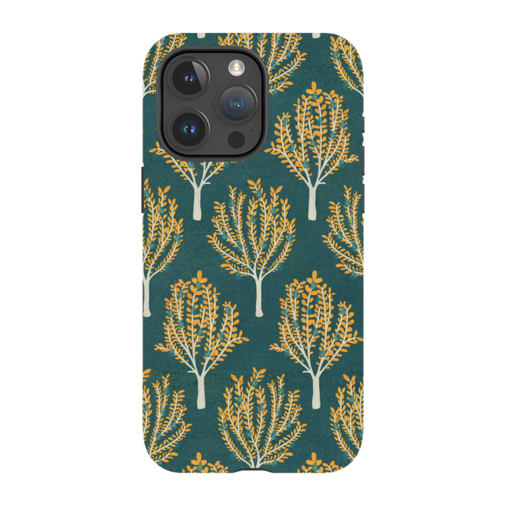 iPhone Tough Case - Pear Trees Teal By Katherine Quinn