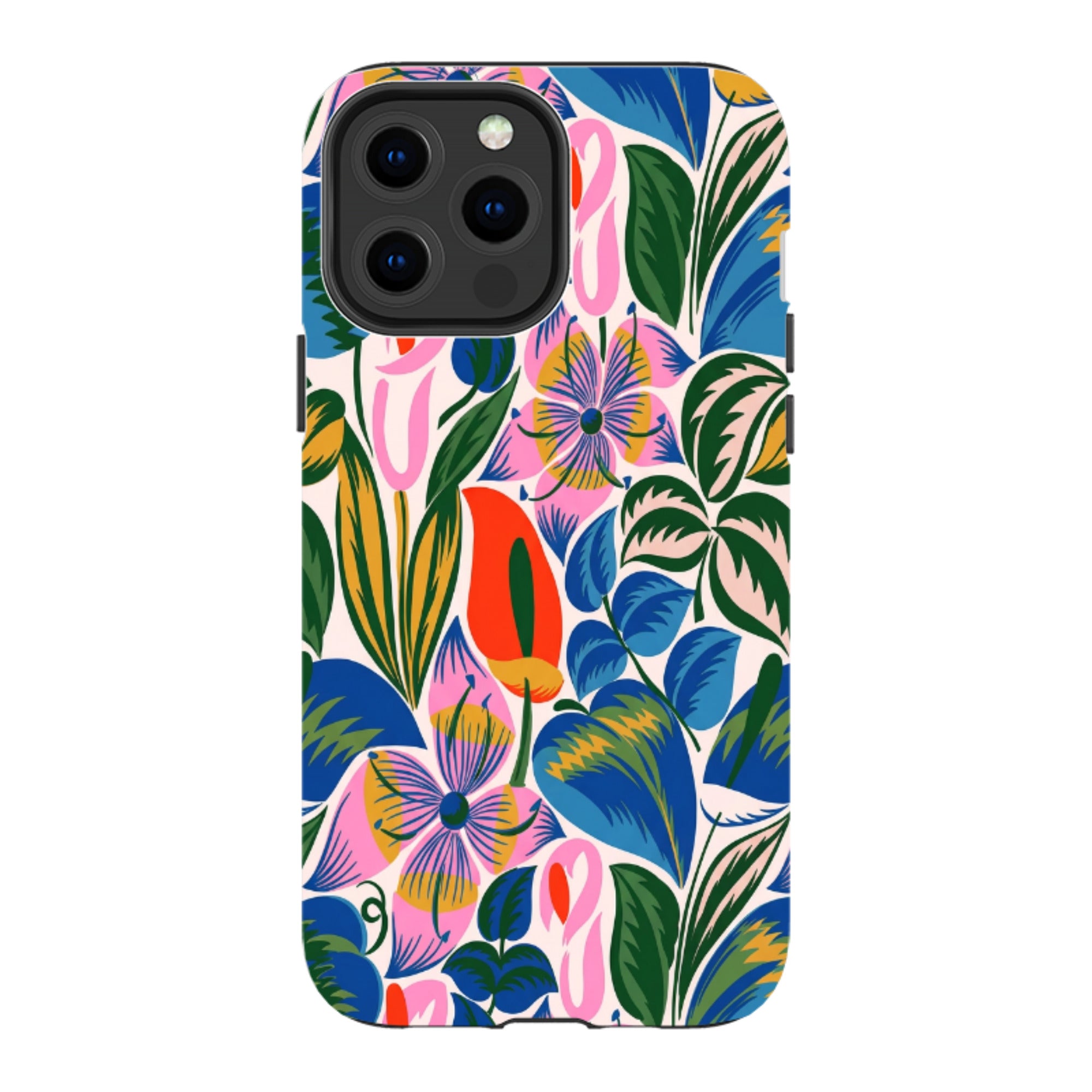 iPhone Tough Case - Retro Tropical Floral