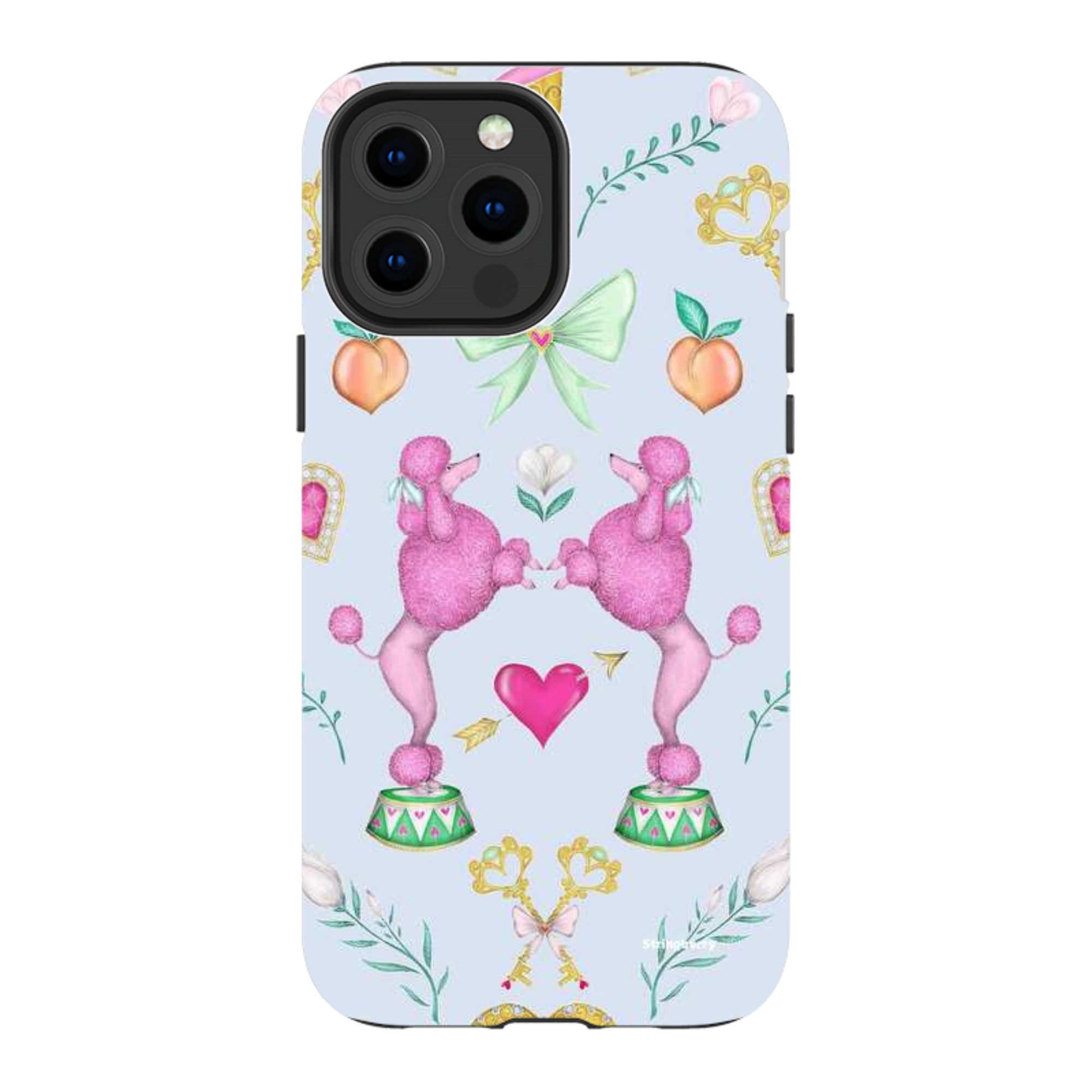 iPhone MagSafe Tough Case - Pink Poodle Parlour Powder By Catherine Rowe