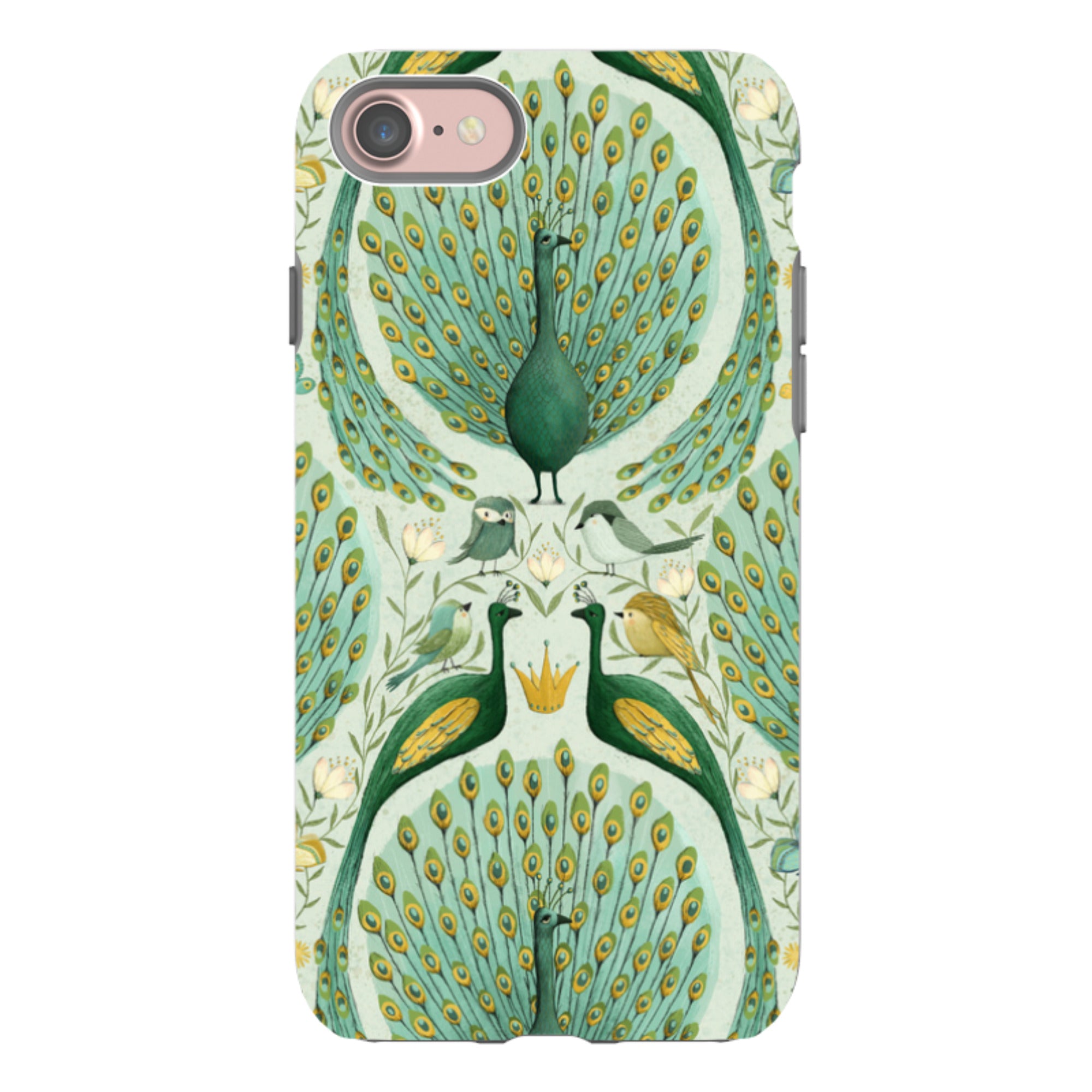 iPhone Tough Case - Peacock Pattern By Maja Lindberg