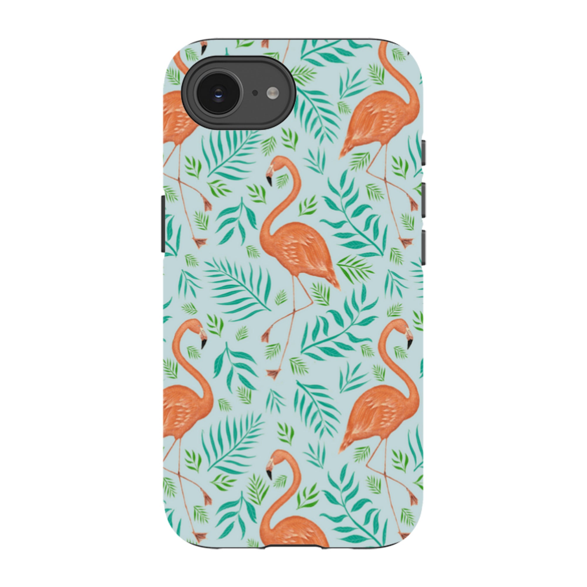 iPhone Tough Case - Flamingo Pattern By Catherine Rowe