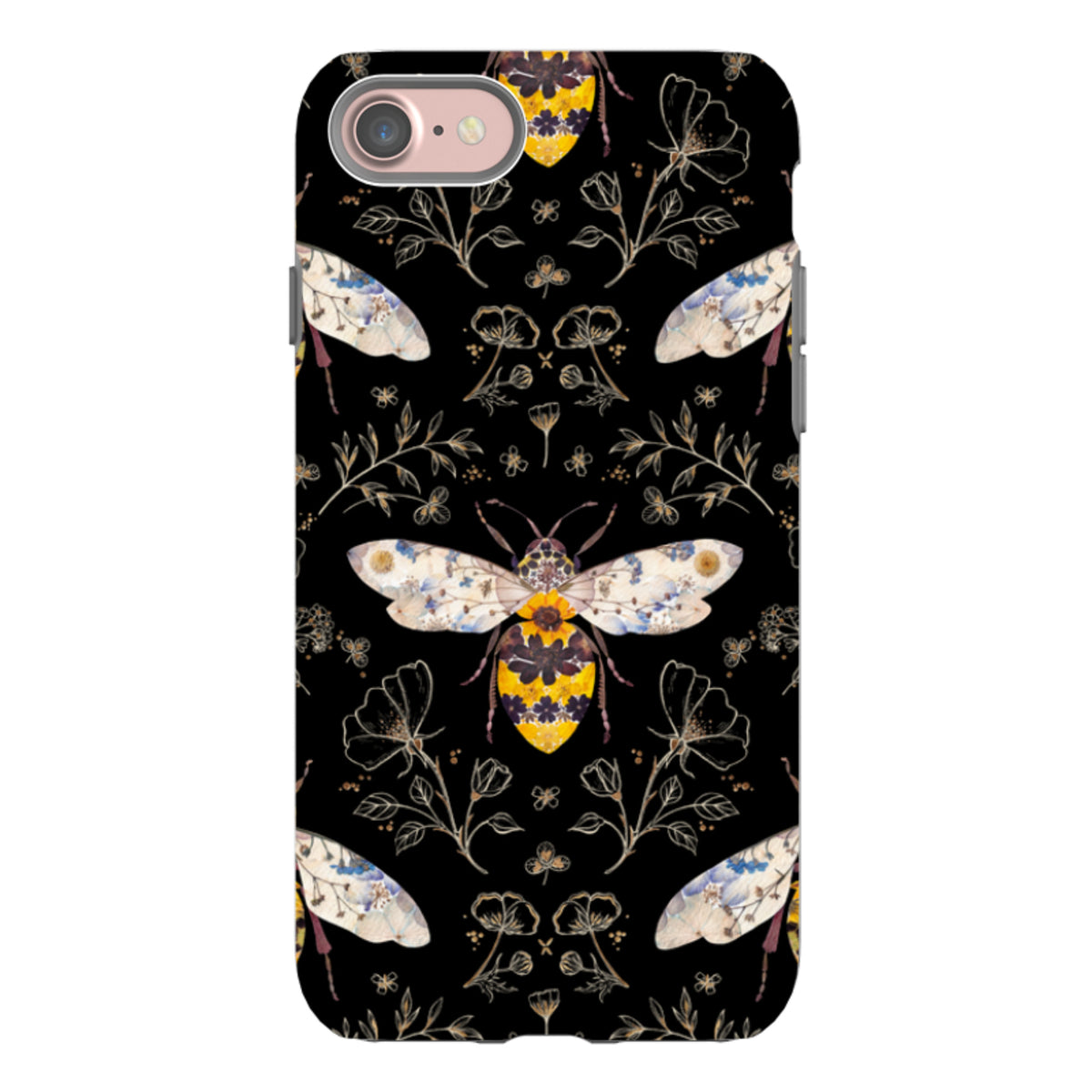 iPhone Tough Case - Midnight Bumble Bee By Helen Ahpornsiri