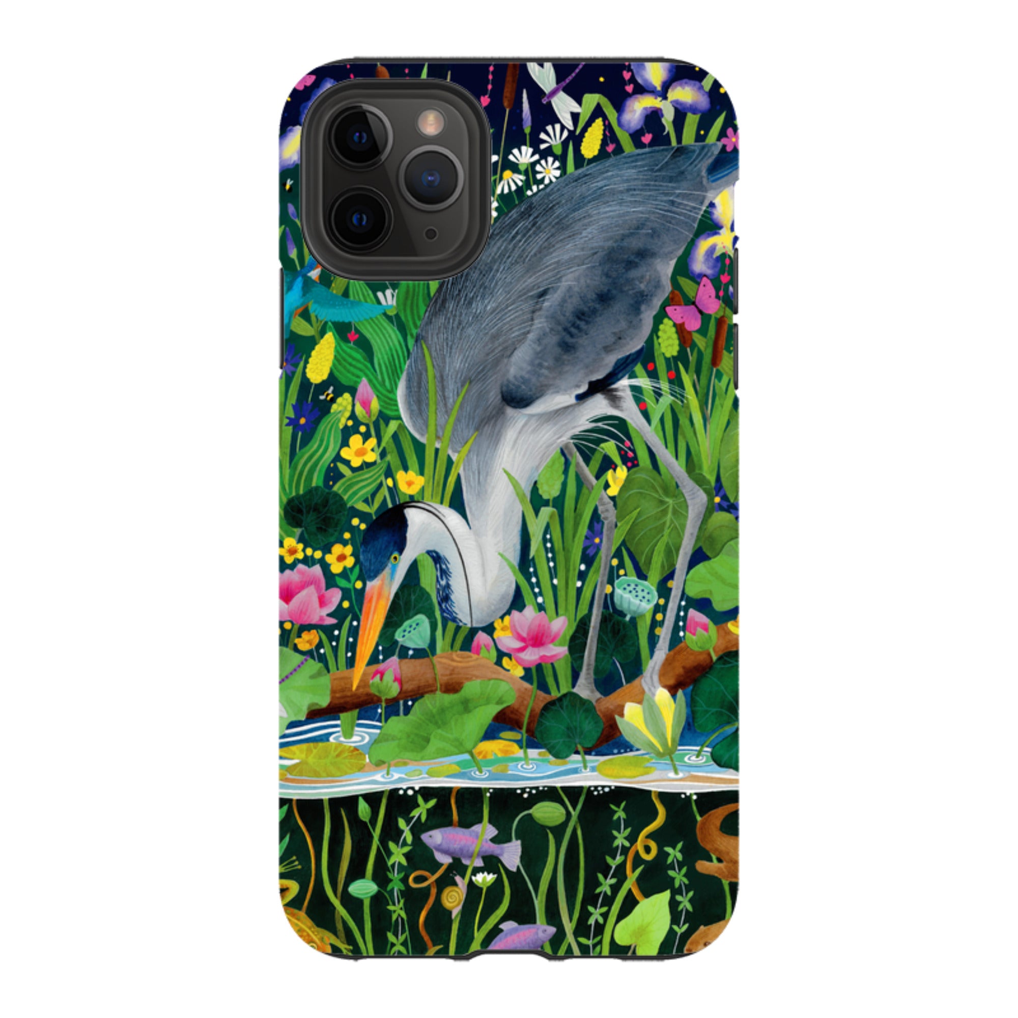 iPhone Tough Case - Heron Fishing By Bex Parkin