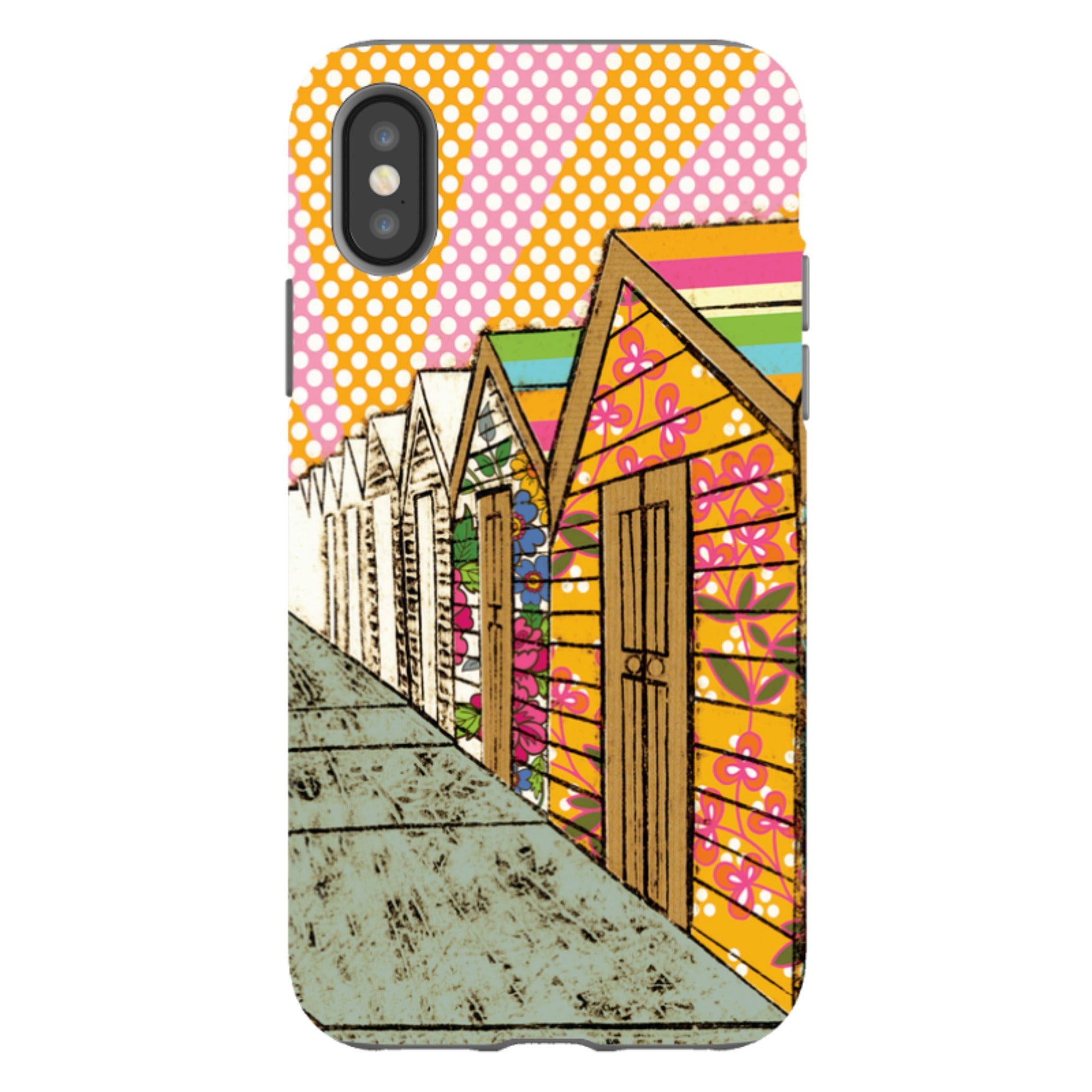 iPhone Tough Case - Beach Huts By Amelia Bowman