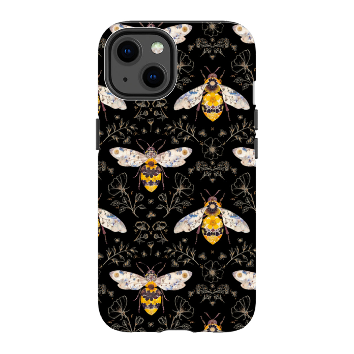 iPhone Tough Case - Midnight Bumble Bee Multi By Helen Ahpornsiri