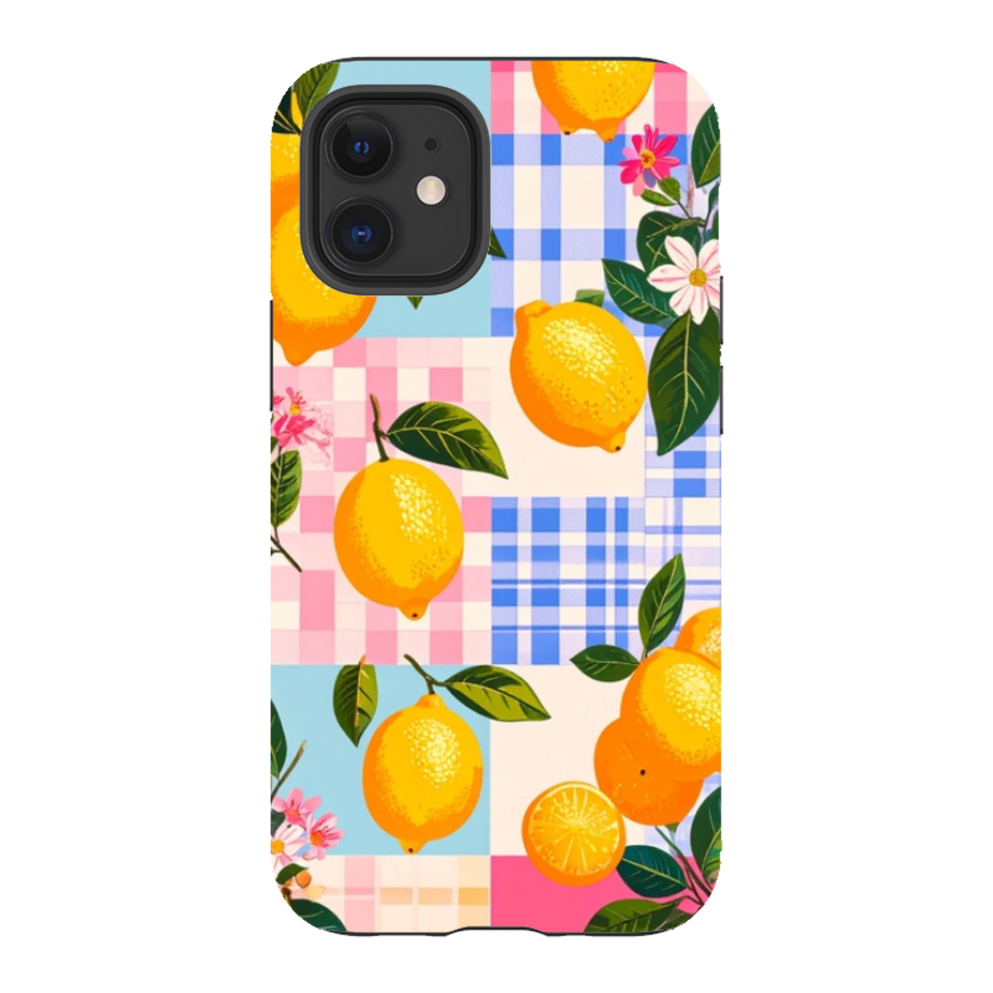 iPhone Tough Case - Lemons and Checks