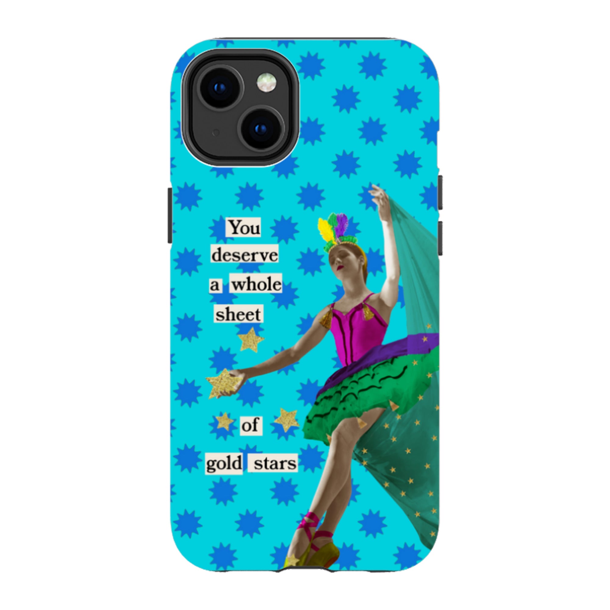 iPhone Tough Case - Gold Stars By Clare Jordan
