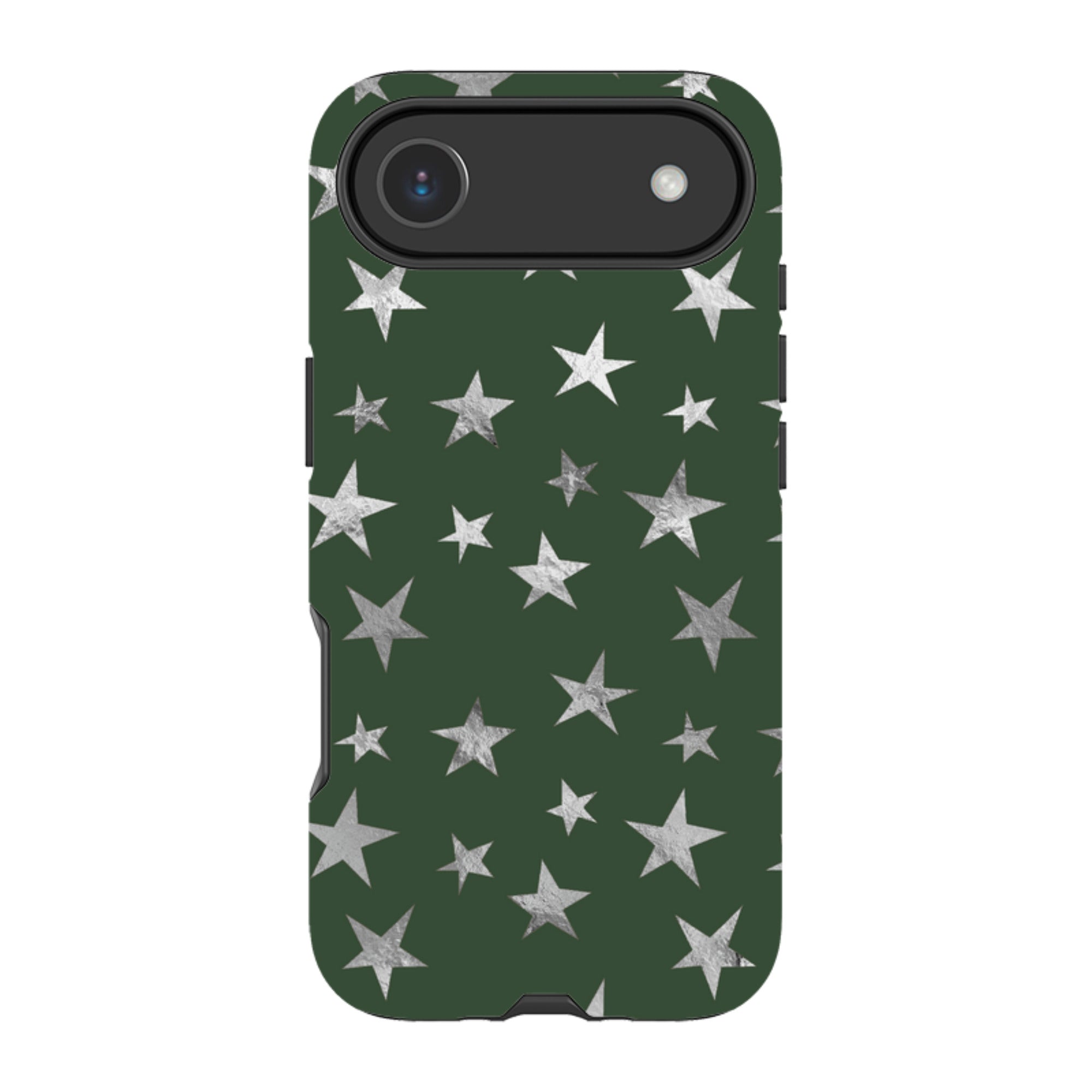 iPhone Tough Case - Green and Silver Stars