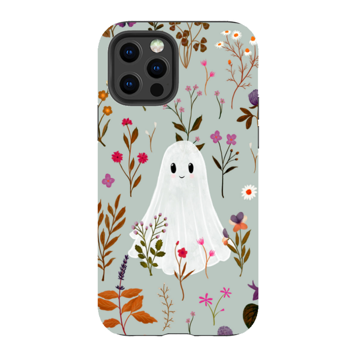 iPhone Tough Case - Ghost in the Garden - Dusty Gourd Multi By Katherine Quinn