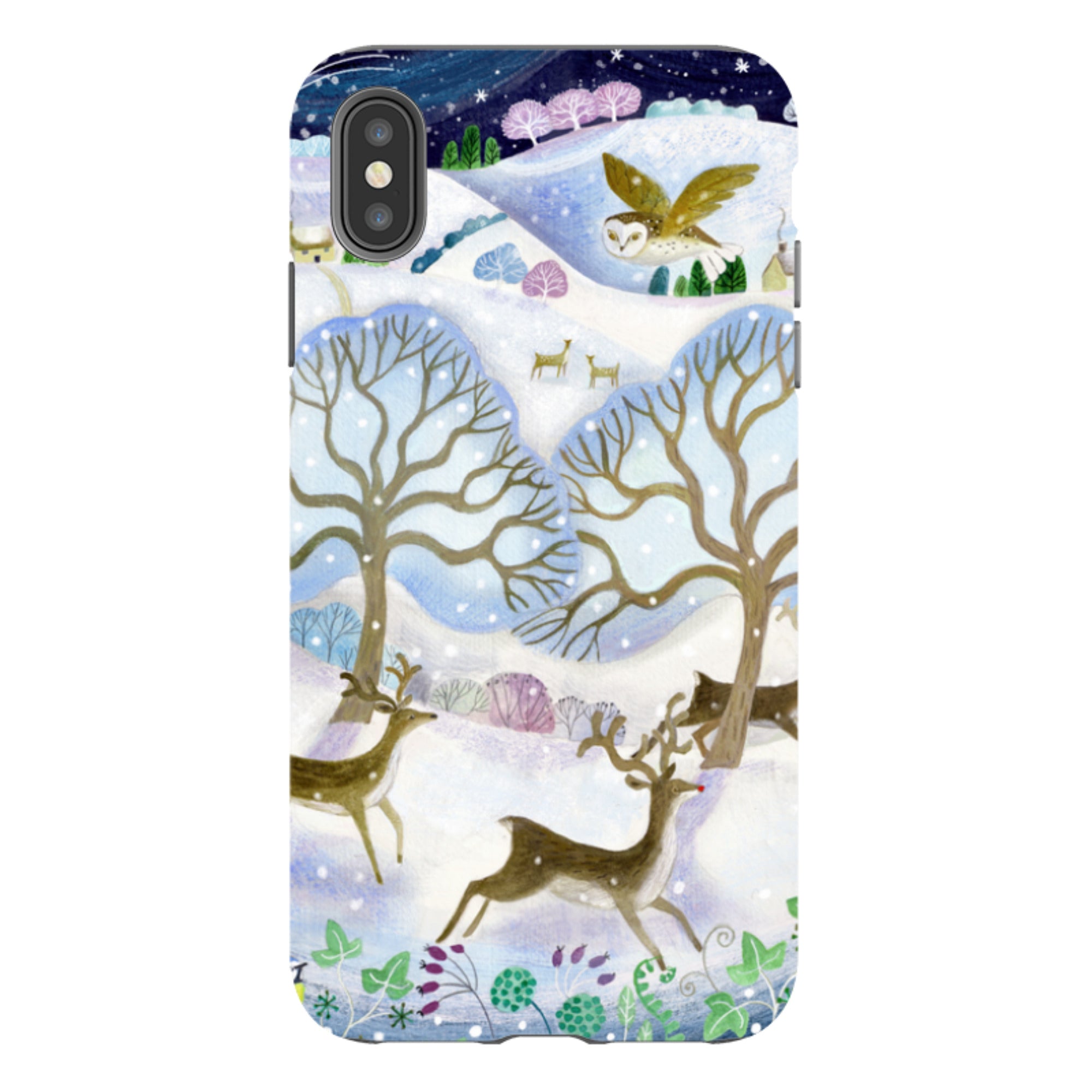 iPhone Tough Case - Winter Deer By Bex Parkin