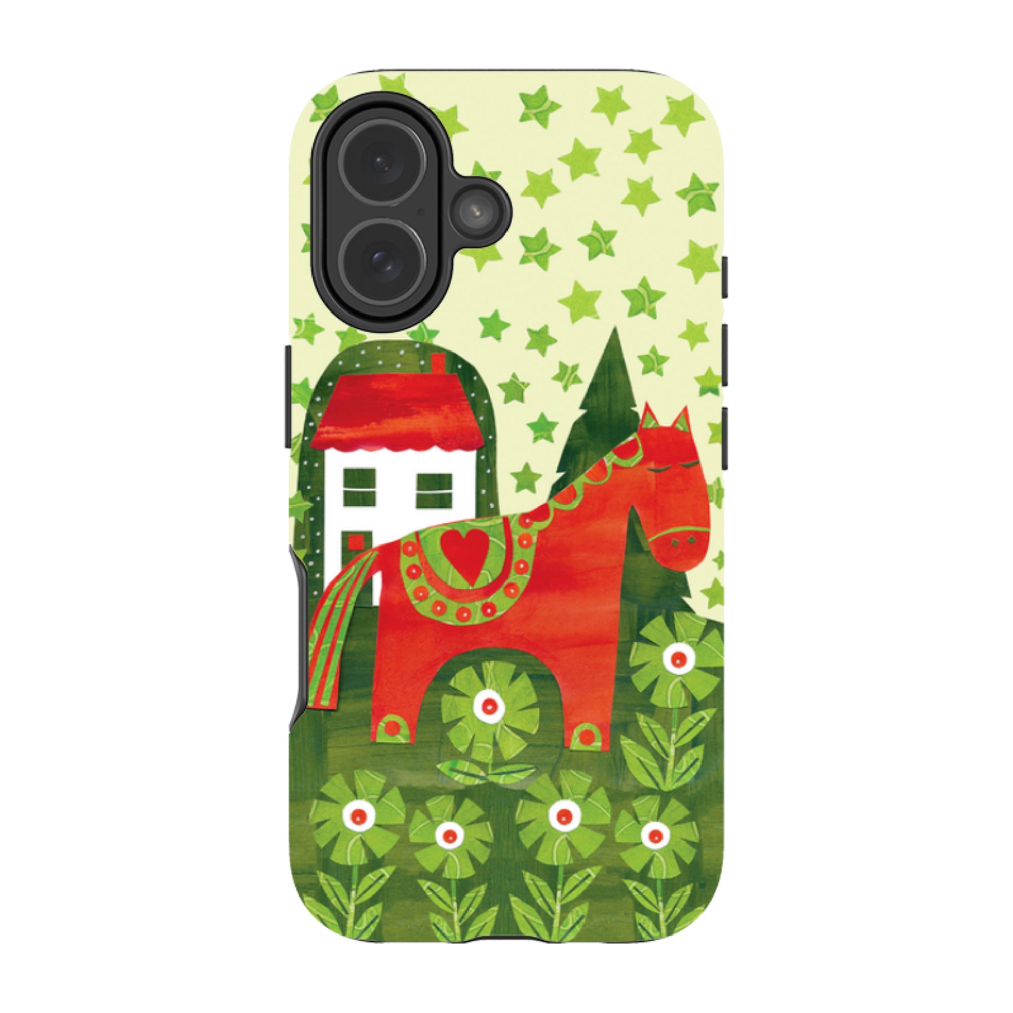iPhone Tough Case - Red Dala Horse By Tracey English