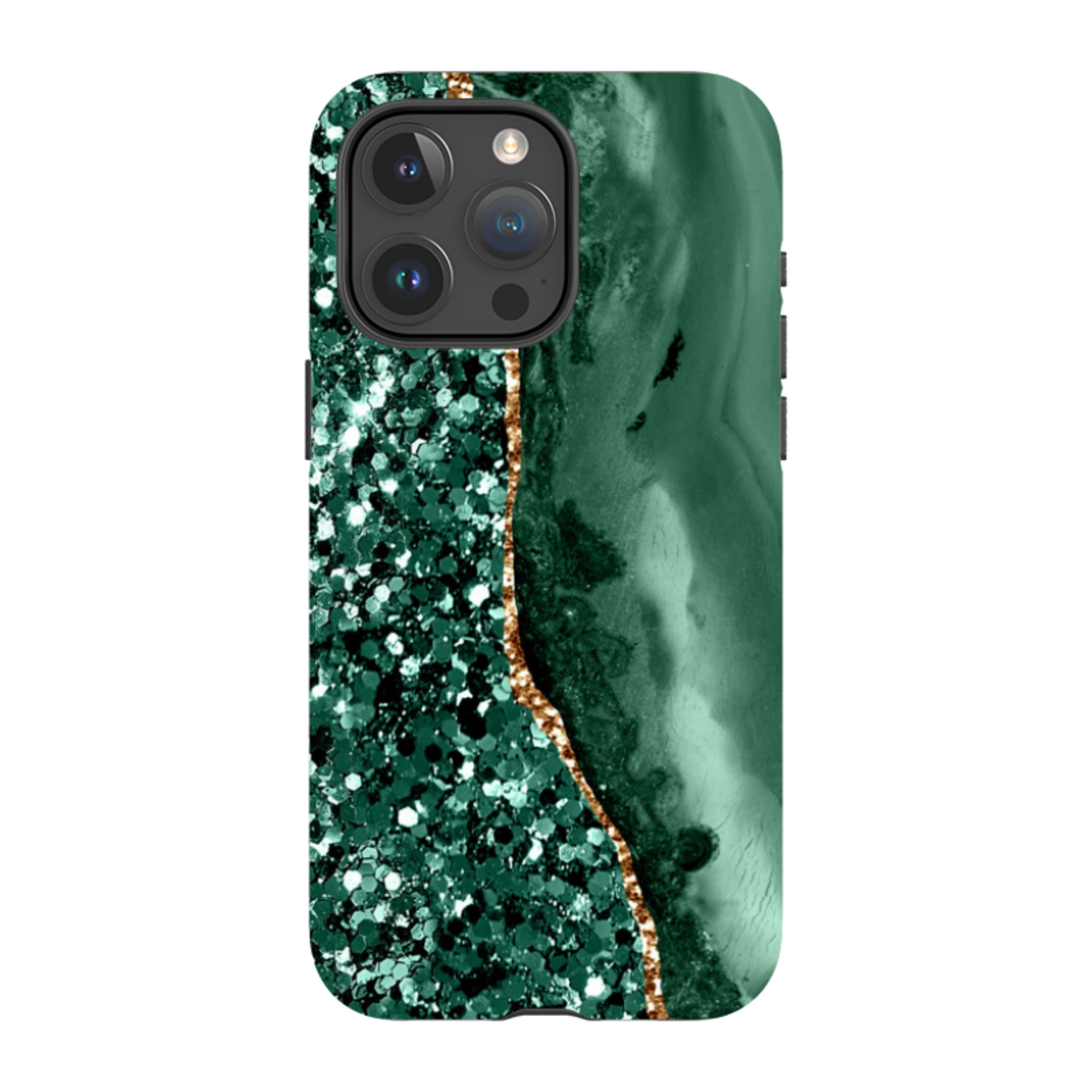 iPhone Tough Case - Green Shade (case does not glitter)