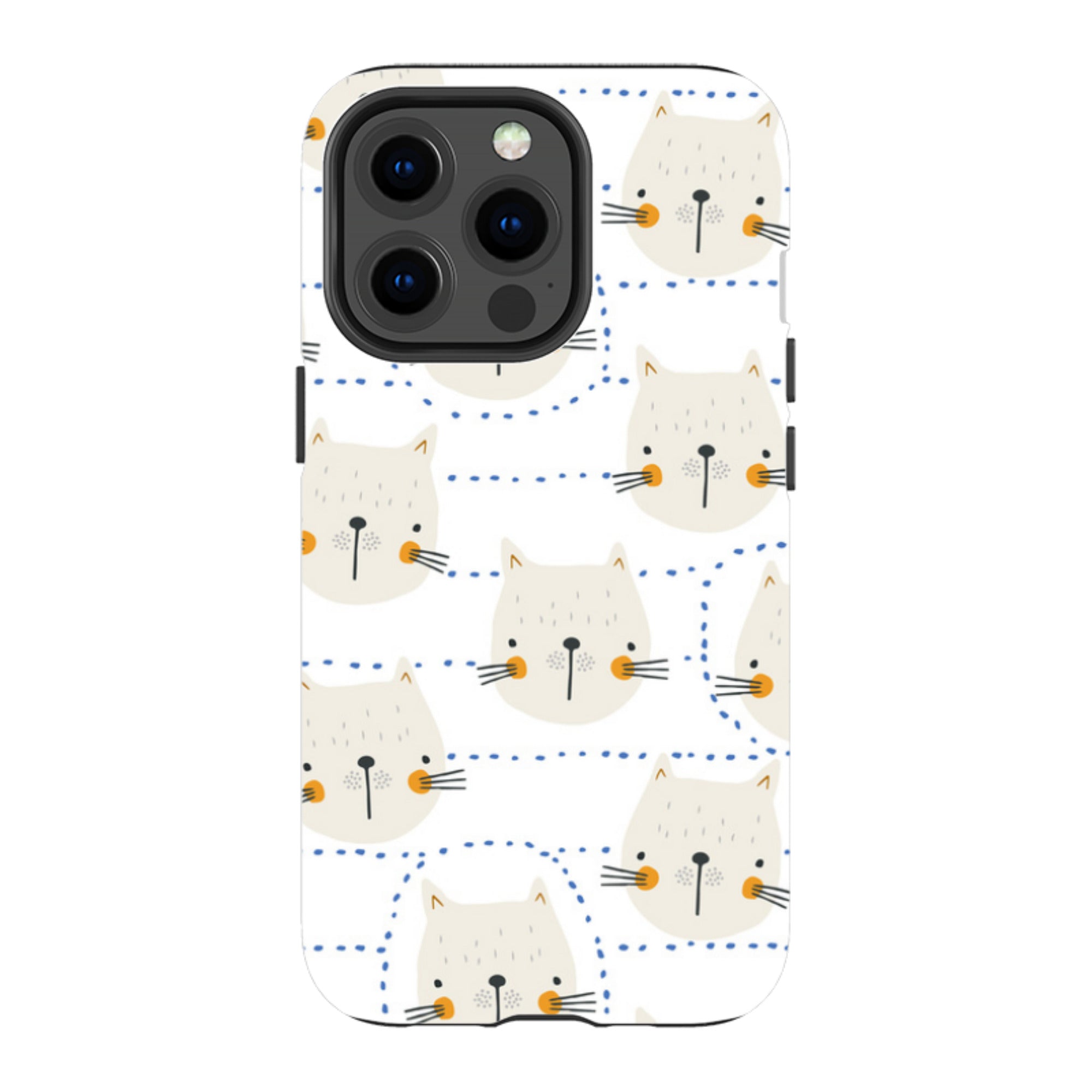 iPhone Tough Case - Cat Tiles
