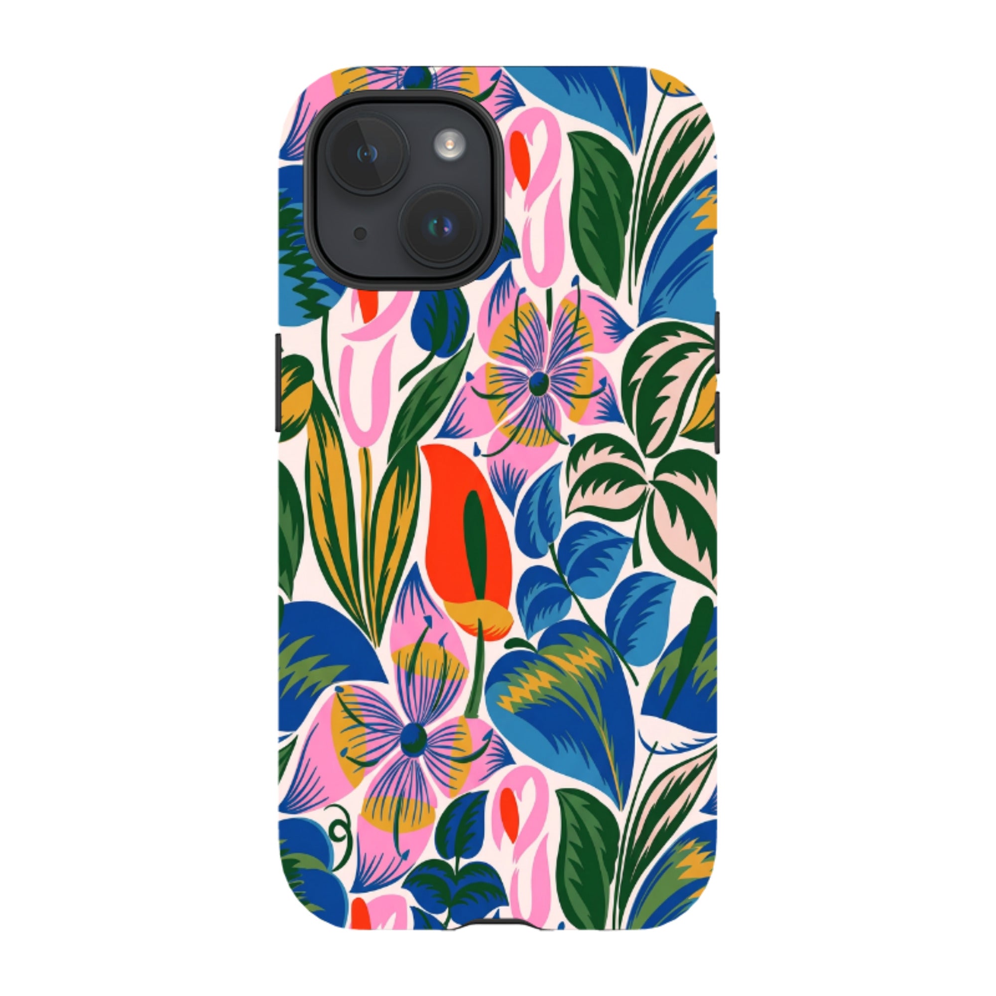 iPhone Tough Case - Retro Tropical Floral