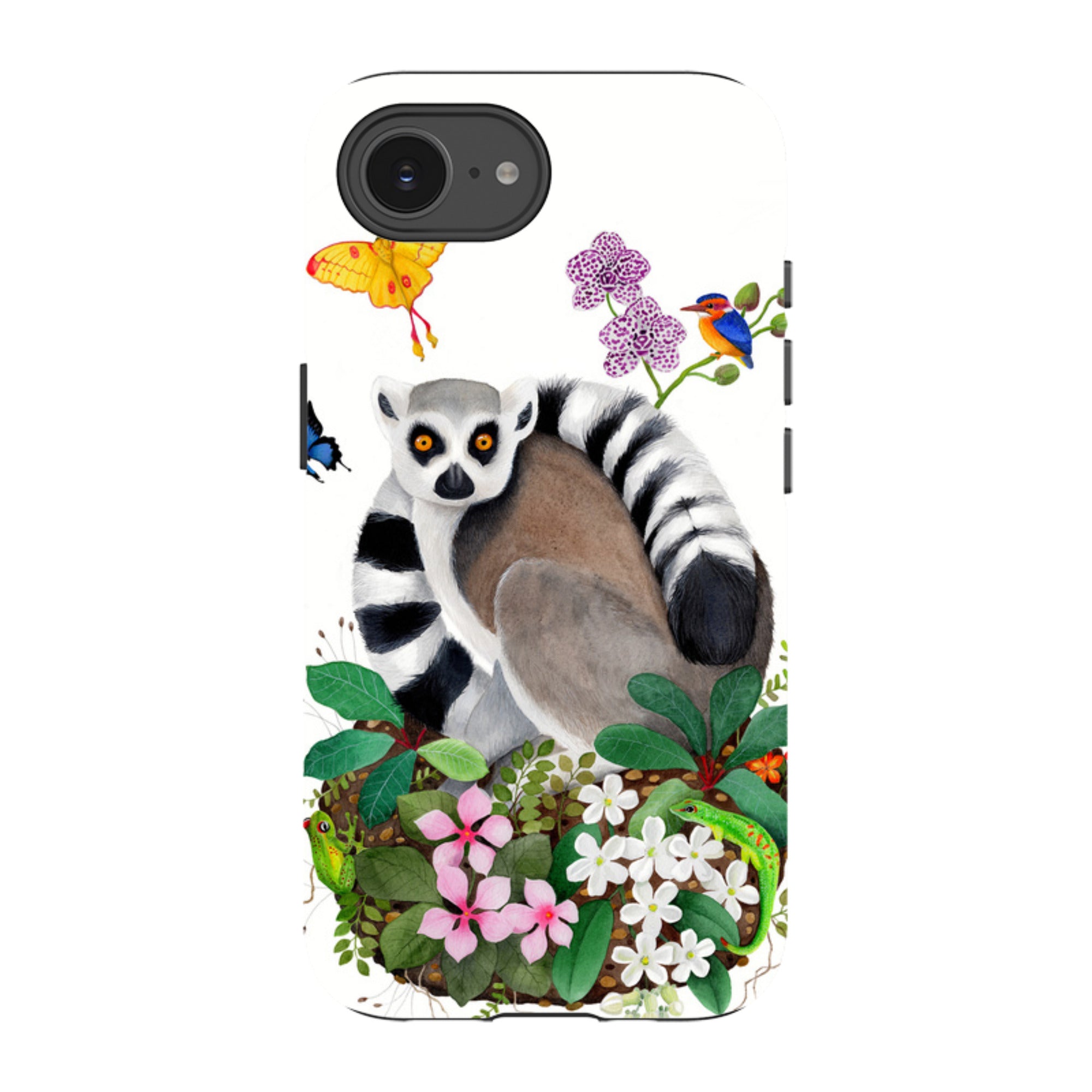 iPhone Tough Case - Madagascar Lemur By Bex Parkin